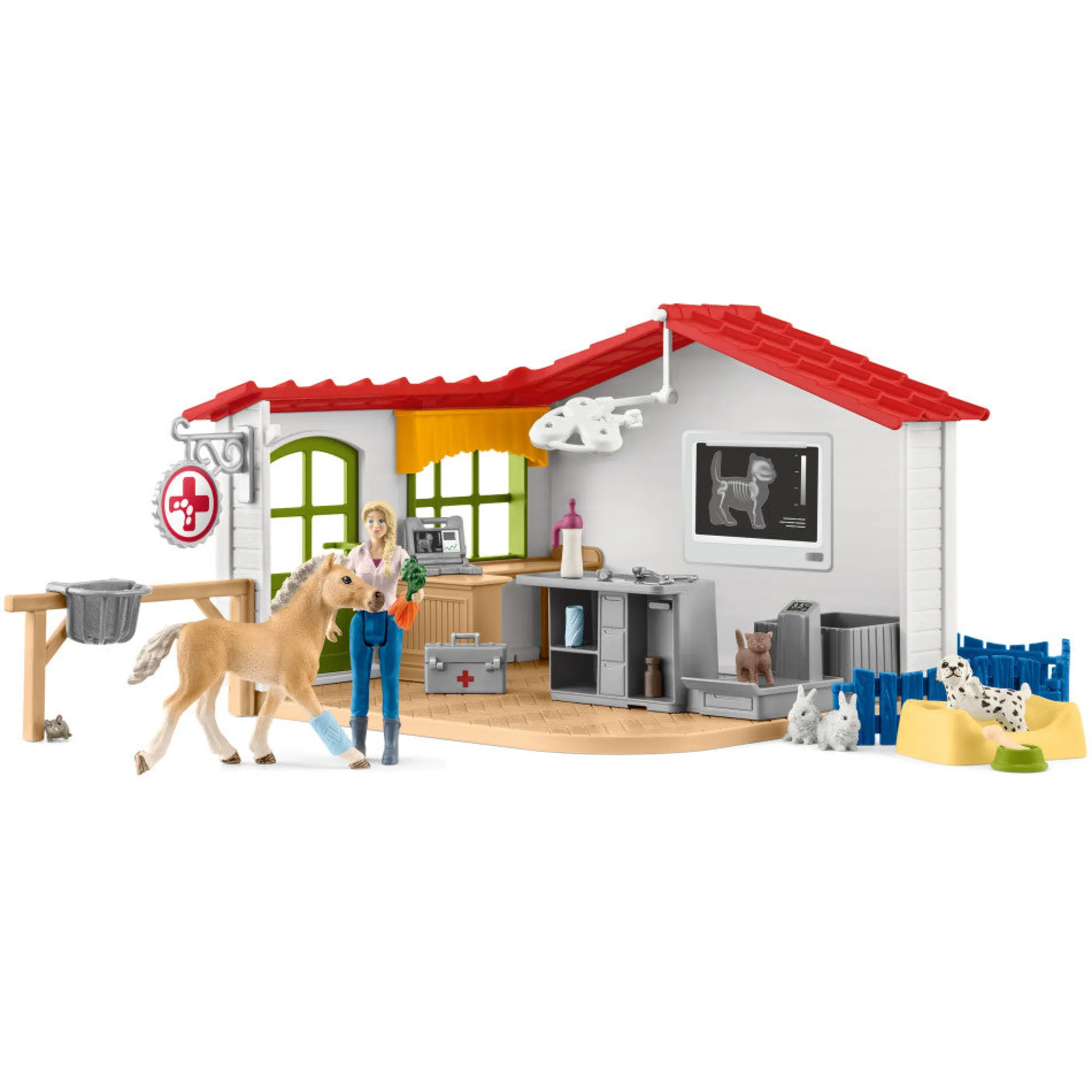 Schleich Farm World Veterinarian Practice with Pets - 43pc Playset