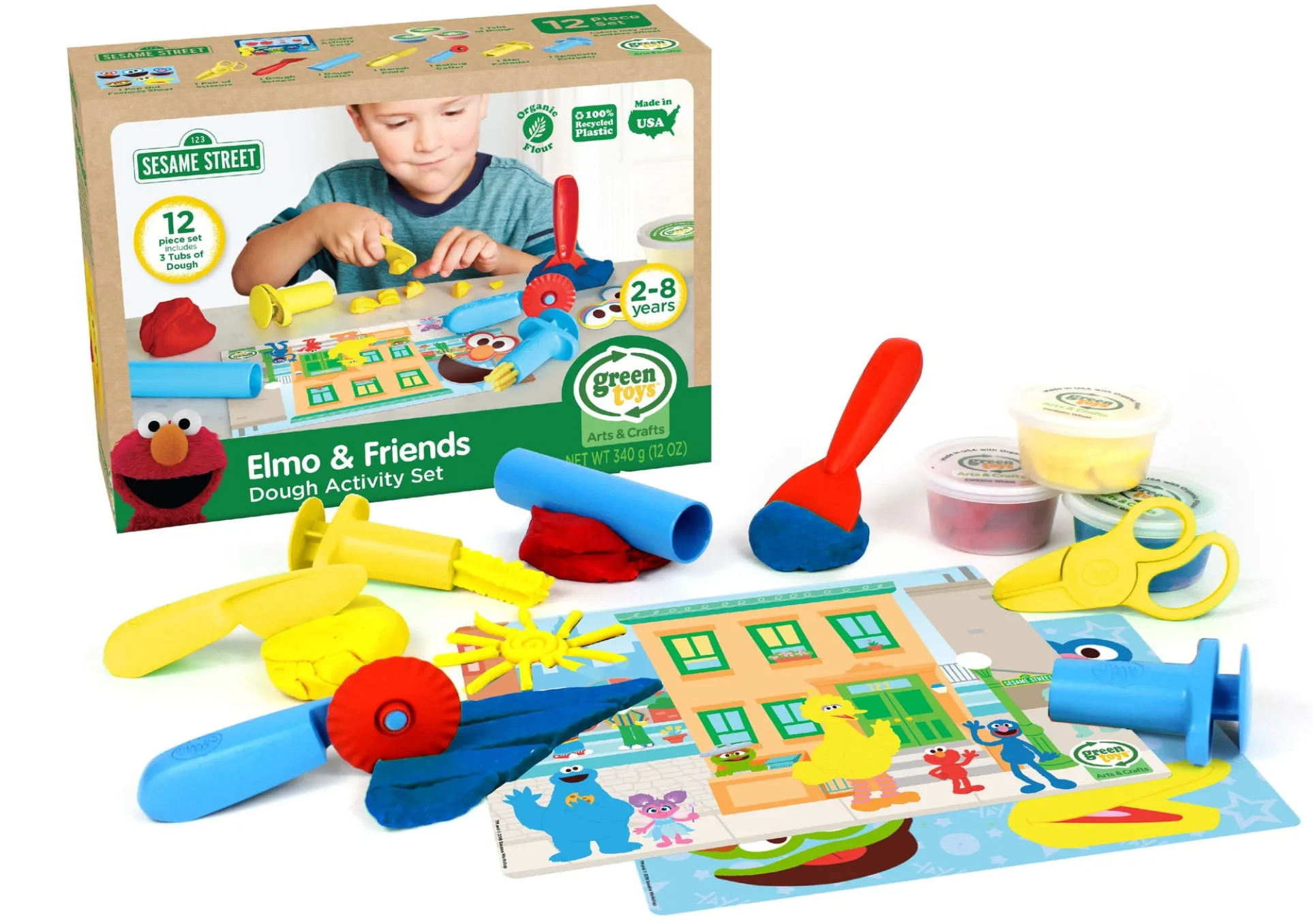 Elmo & Friends Organic Dough Playset with Tools