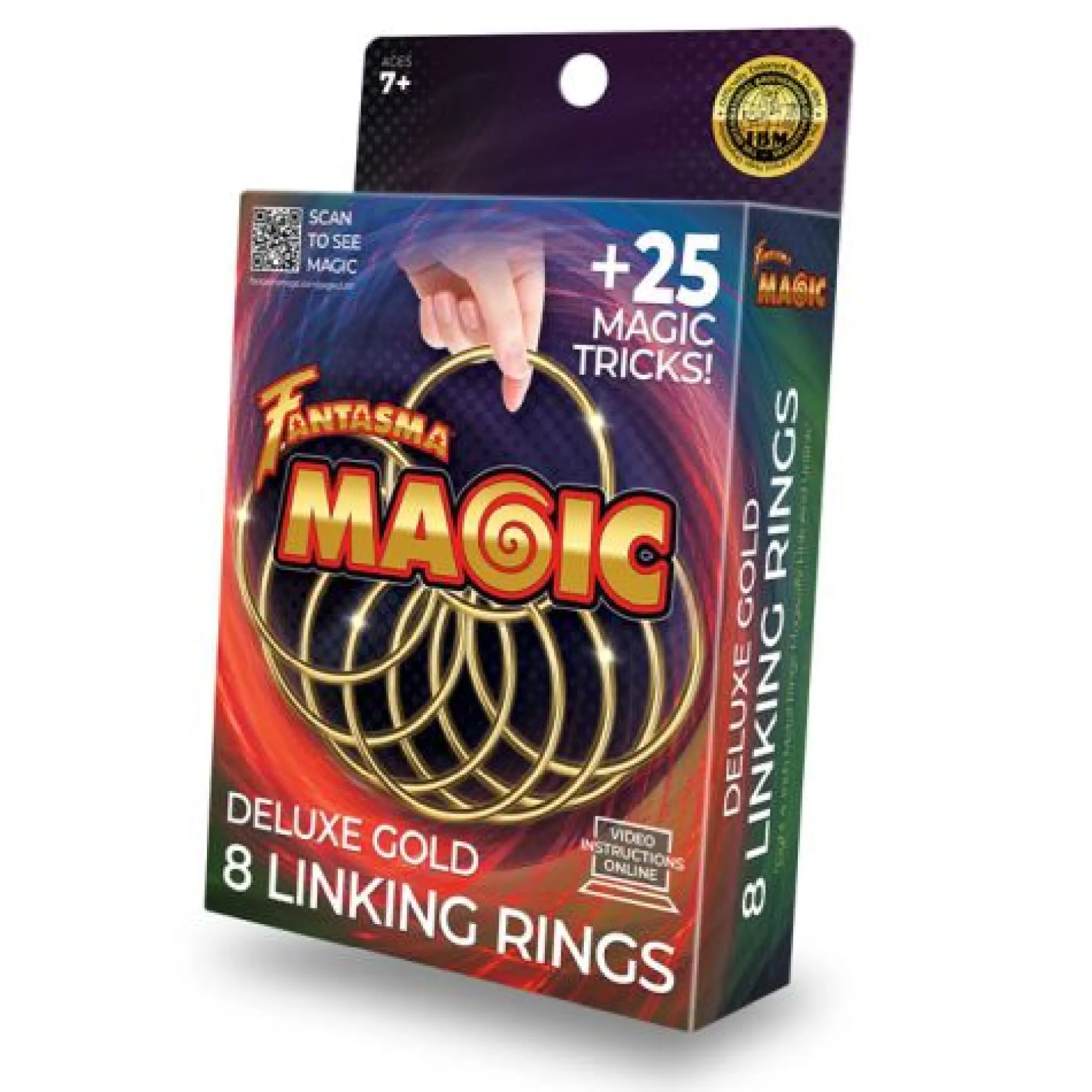 Enchanting Gold Metal Linking Rings Magic Trick Set with 25+ Illusions