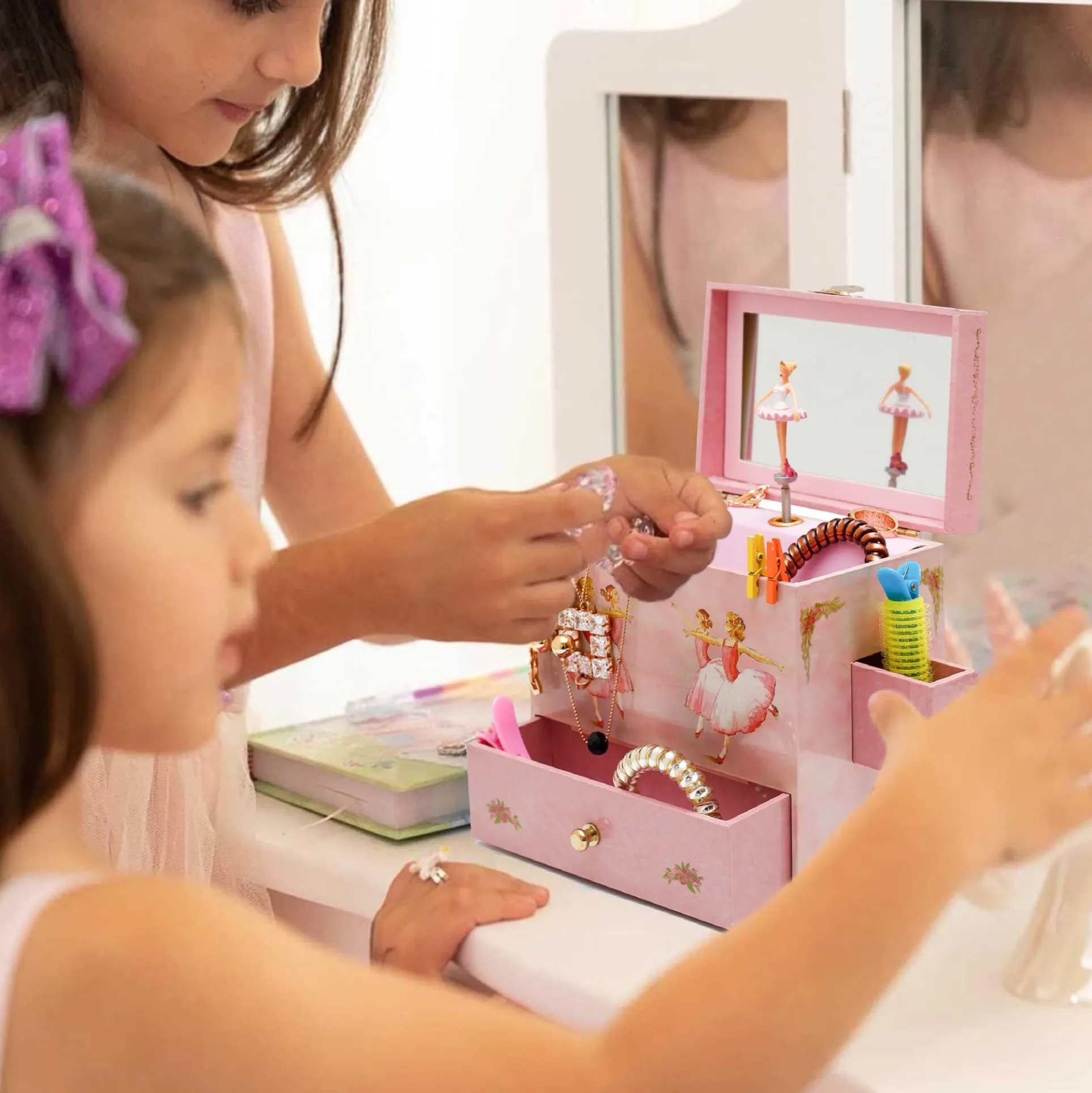 Enchantmints Ballerina Musical Jewelry Box - Swan Lake Tune Girls Musical Keepsake