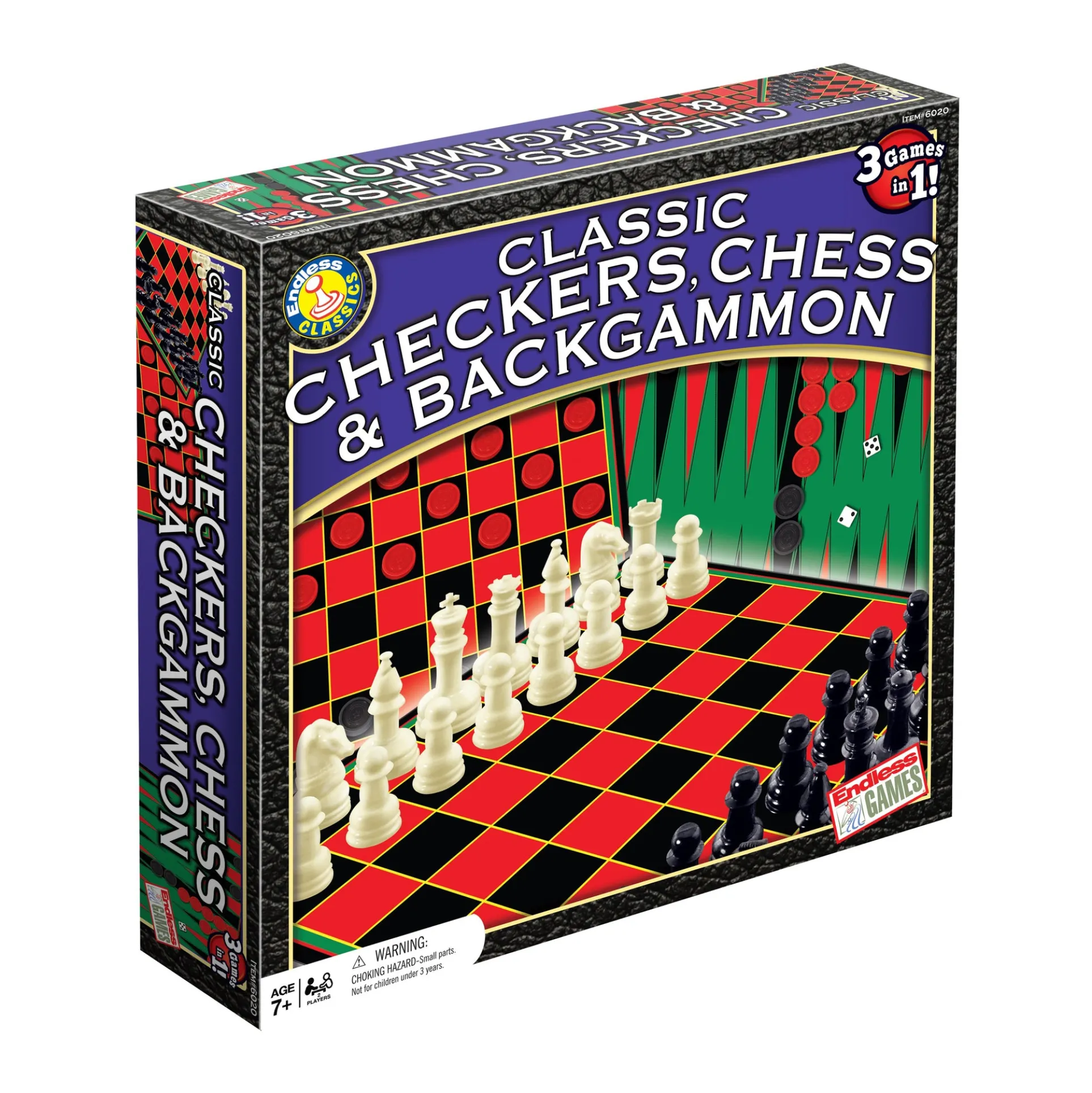 Endless Games Trio: Classic Checkers, Chess & Backgammon Board Game