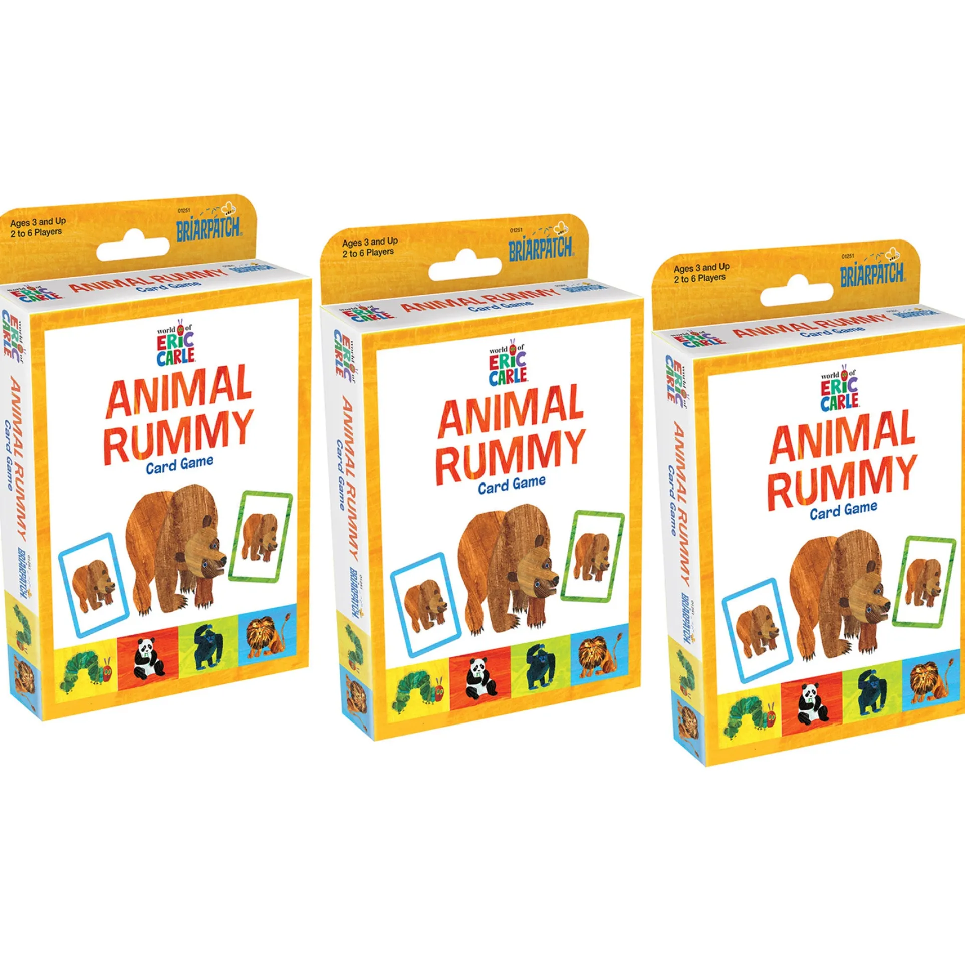 Eric Carle Animal Rummy Card Game by Briarpatch, Pack of 3