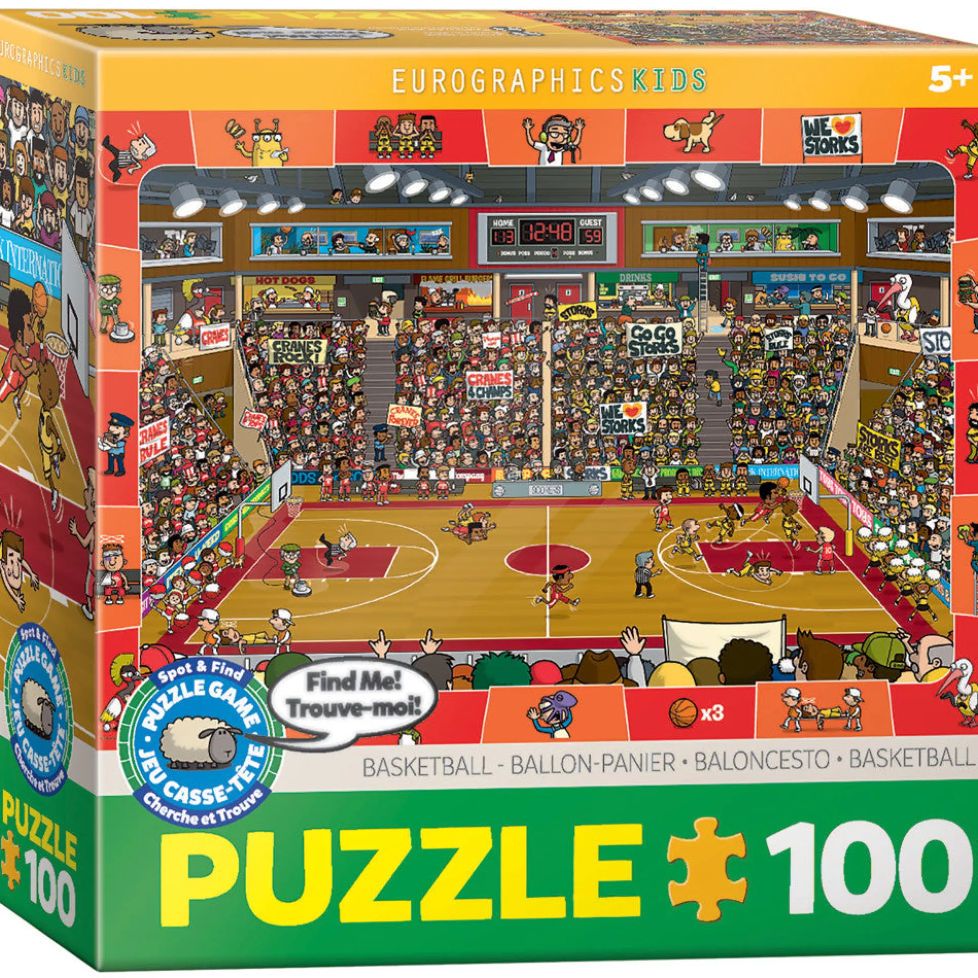 Eurographics Spot & Find Basketball Jigsaw Puzzle - 100 pc