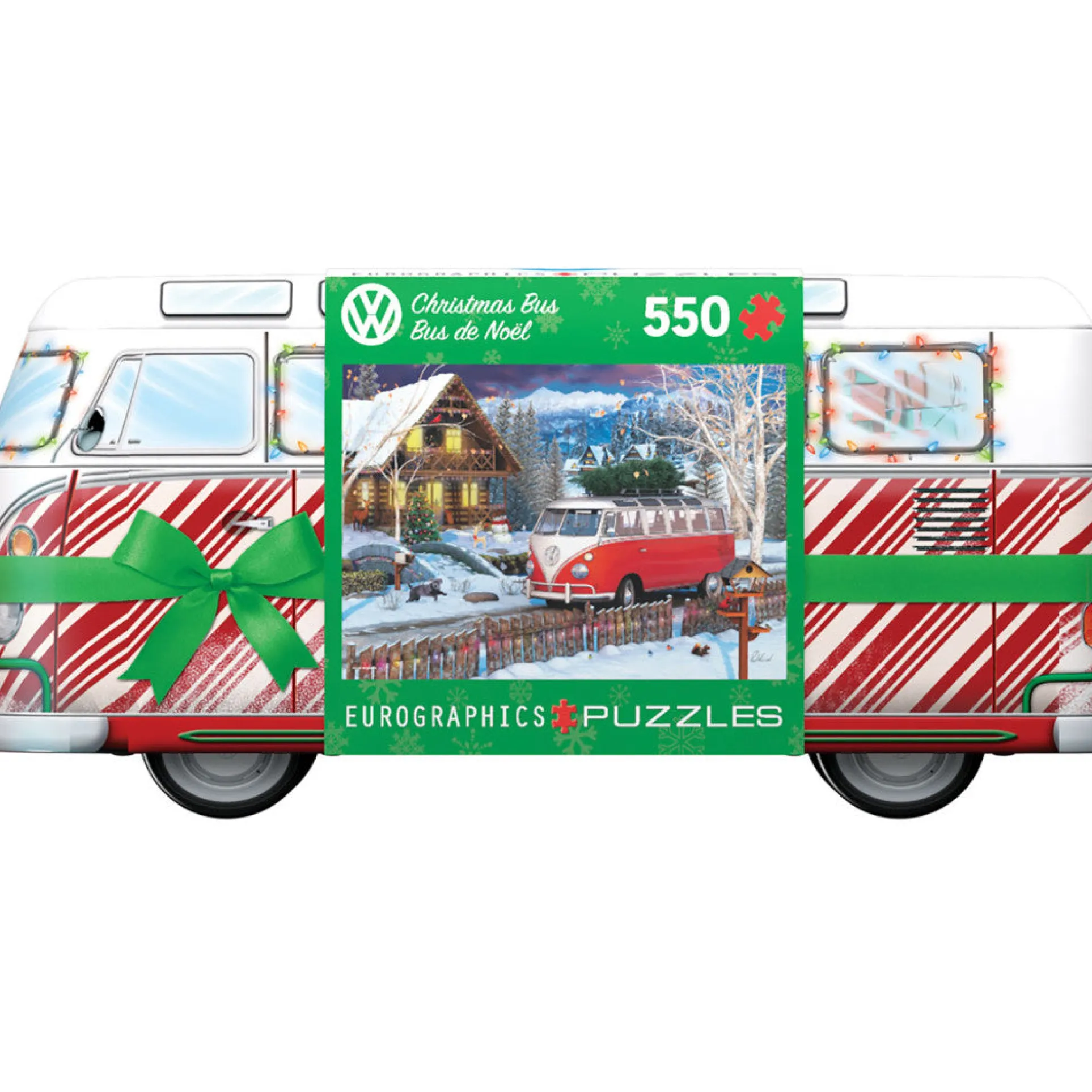 Eurographics VW Christmas Bus Tin Puzzle - 550 pc