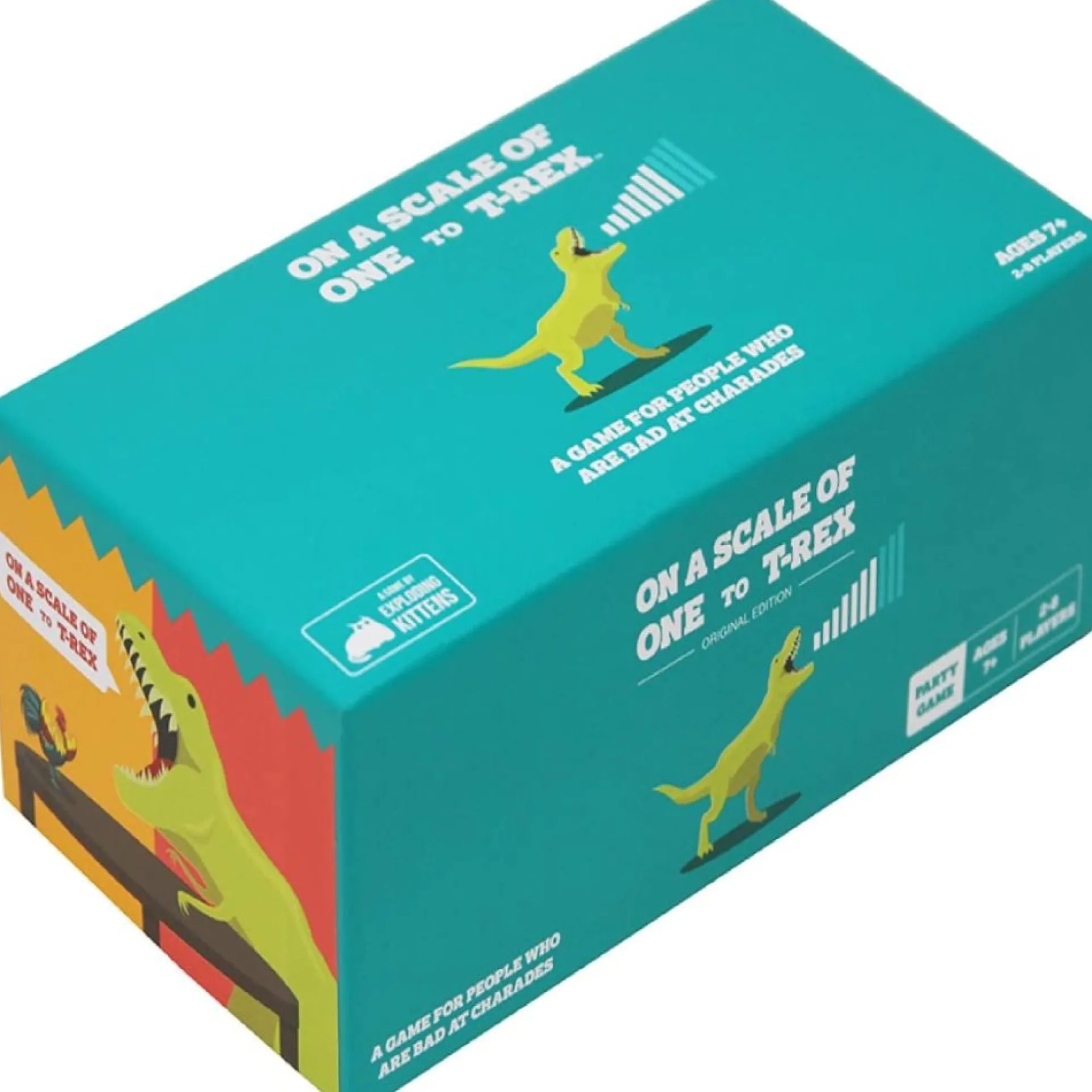 Exploding Kittens On a Scale of One to T-Rex Party Card Game