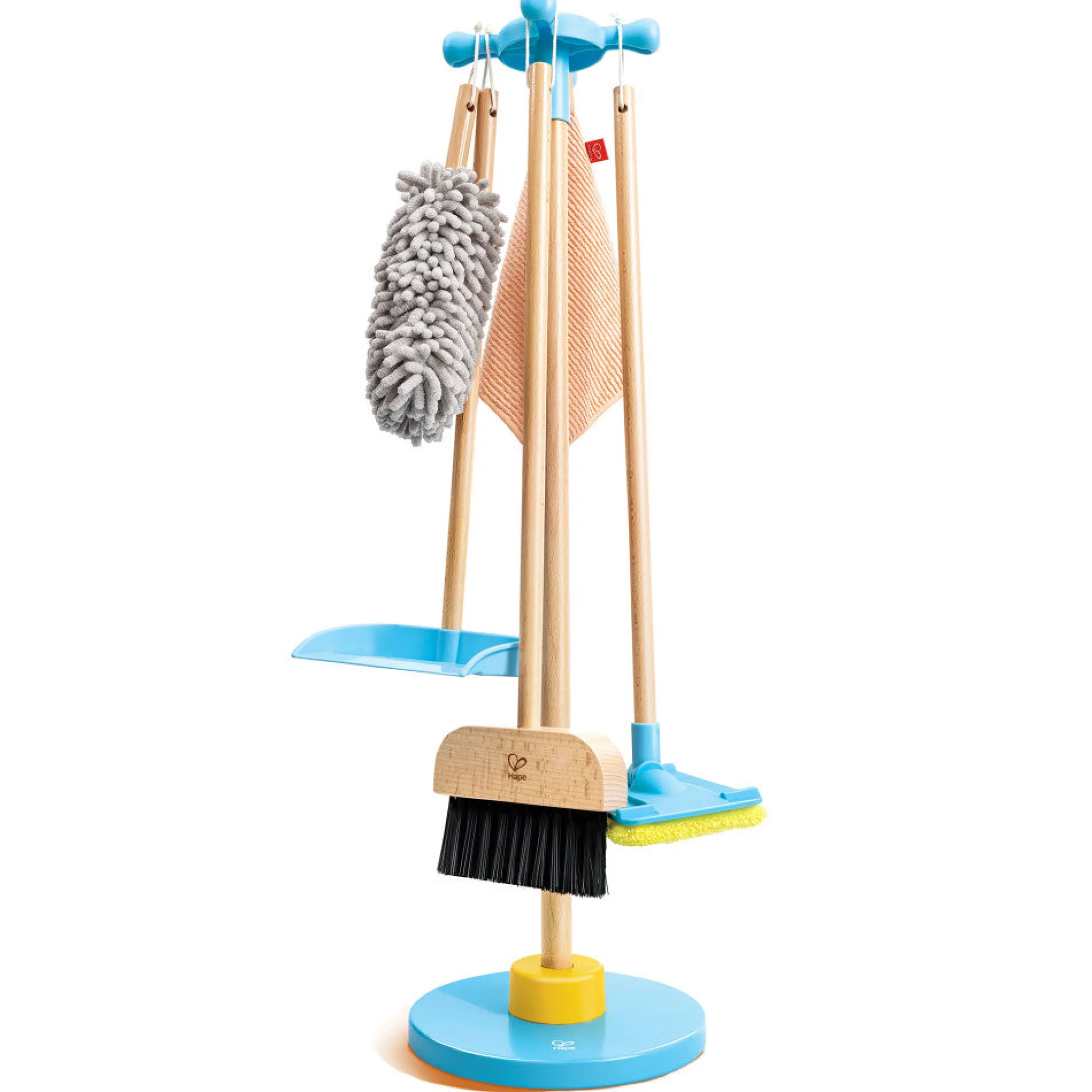 Hape 6pc Clean Up Broom Set - Yellow & Blue Playset