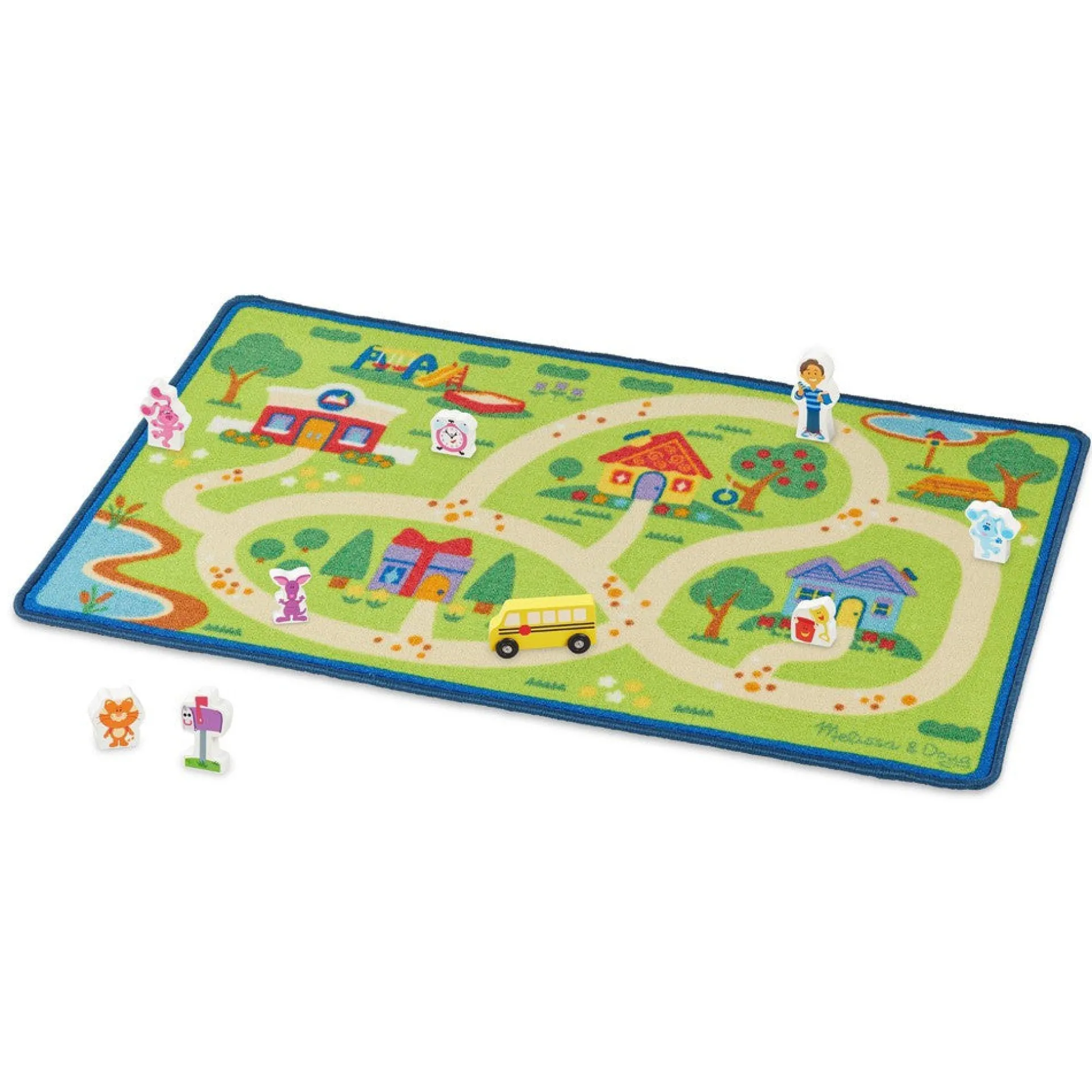 Blues Clue Neighborhood Fun-Time Activity Rug with Play Figures
