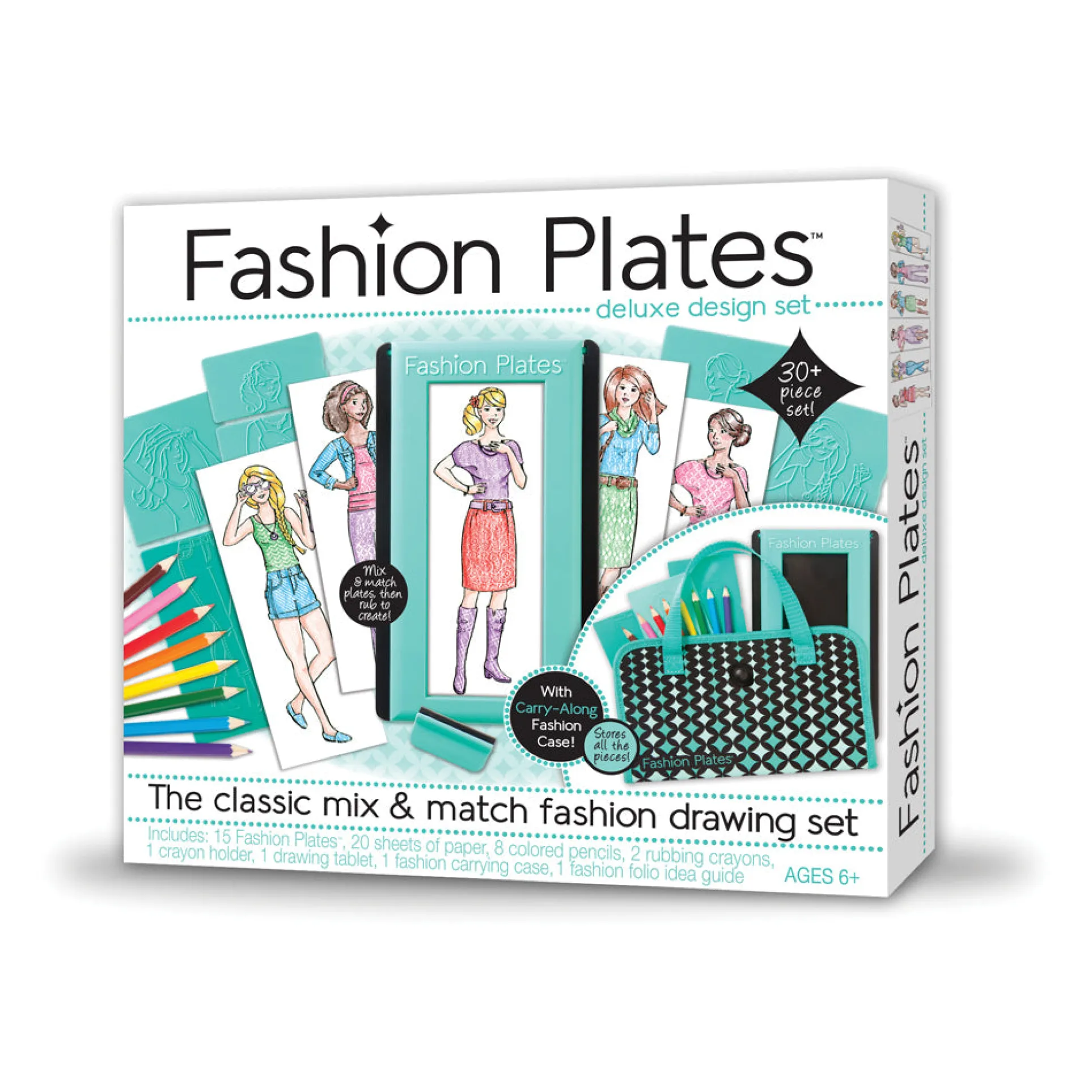 Fashion Plates Deluxe Design Set - Creative Drawing Kit for Kids