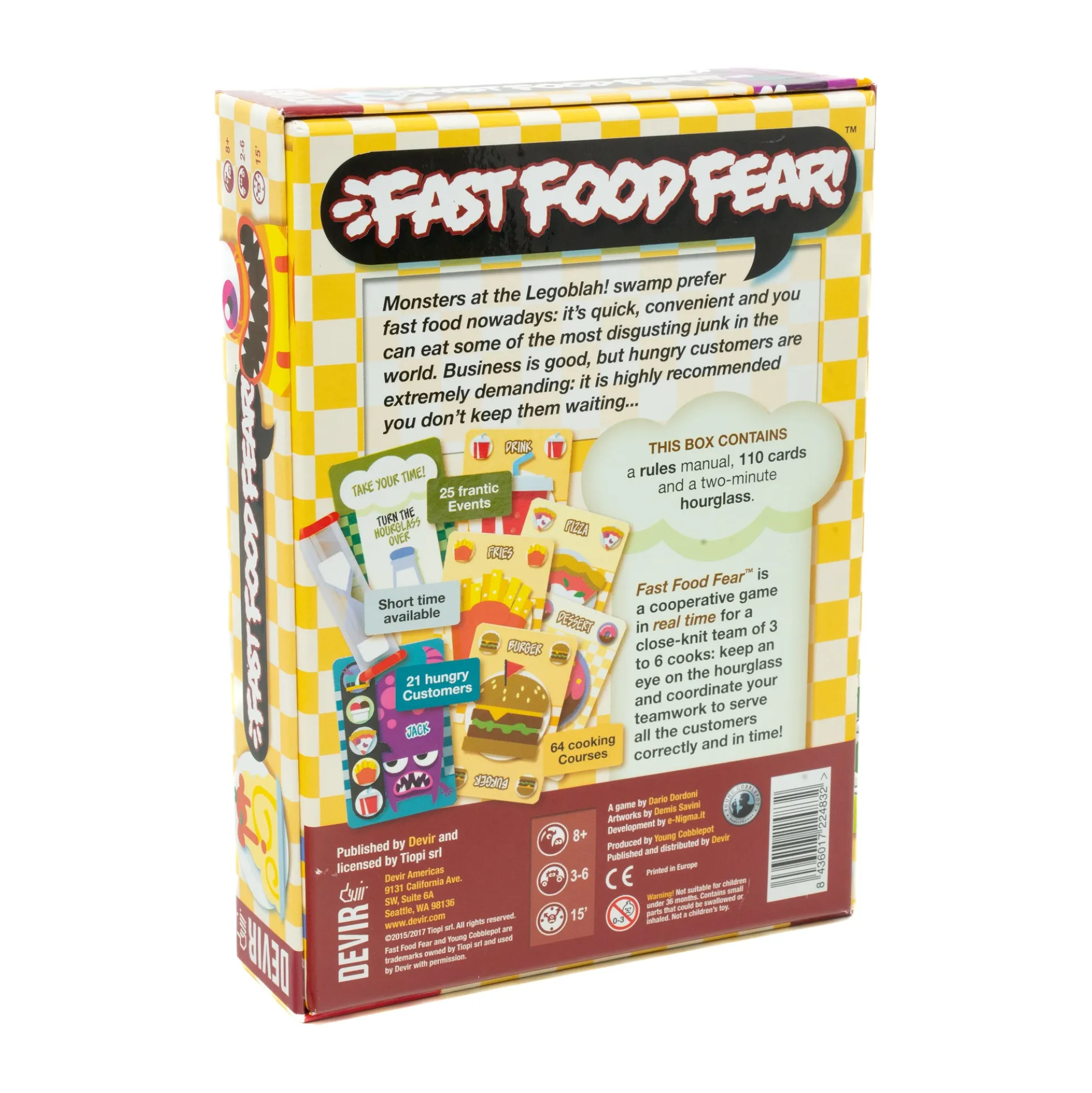 Fast Food Fear! Monster Time-Pressure Board Game