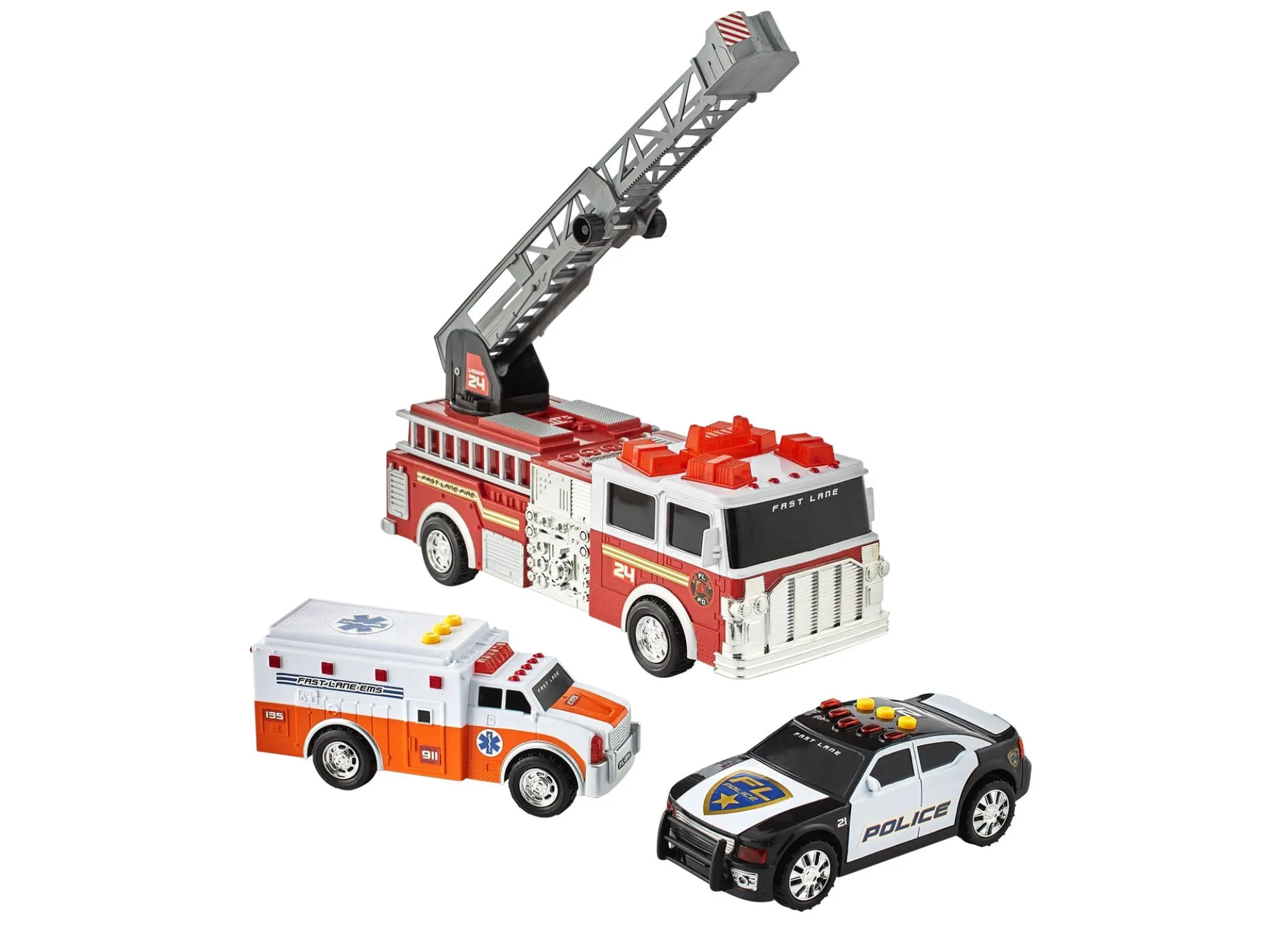 Fast Lane L S Emergency Vehicles, 3-Pack Set by Toys R Us