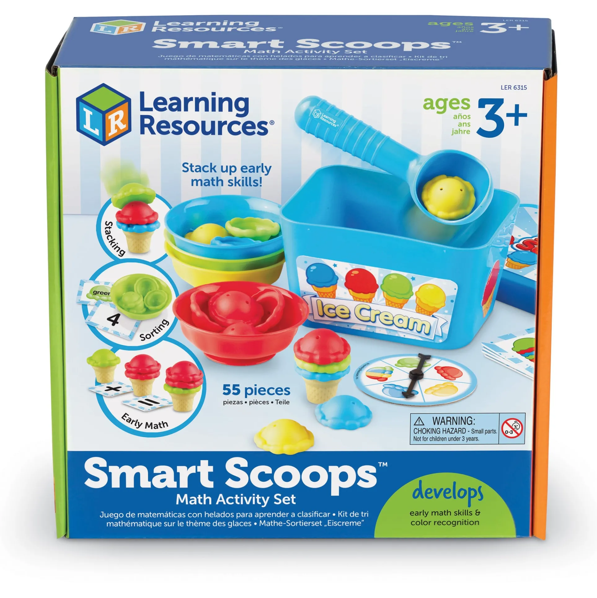 Learning Resources Smart Scoops Math Activity Set - Colorful Ice Cream Theme