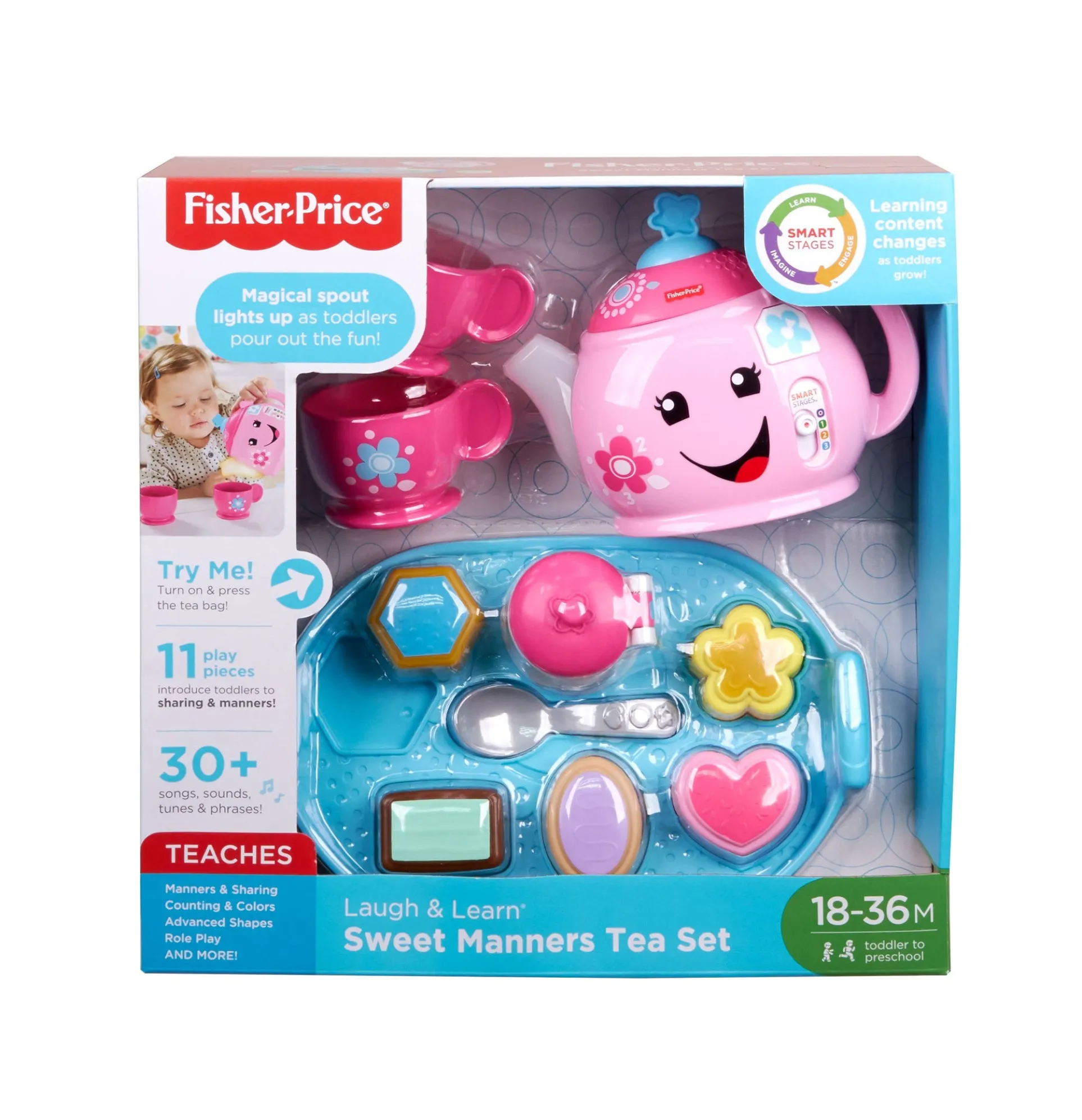 Fisher-Price Laugh and Learn Sweet Manners Tea Set - Interactive Playset