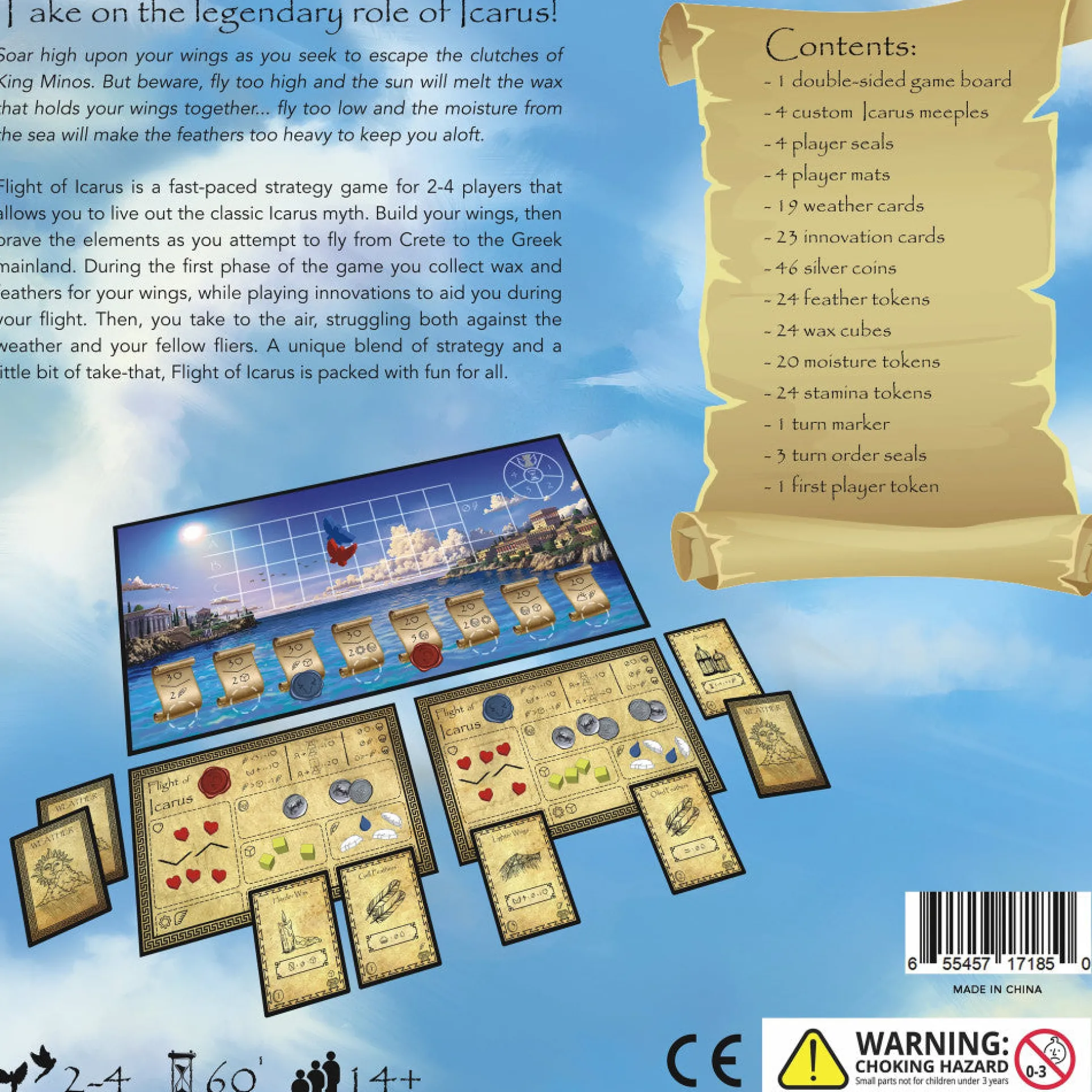 Flight of Icarus: Myth-Inspired Strategy Board Game for Ages 14+