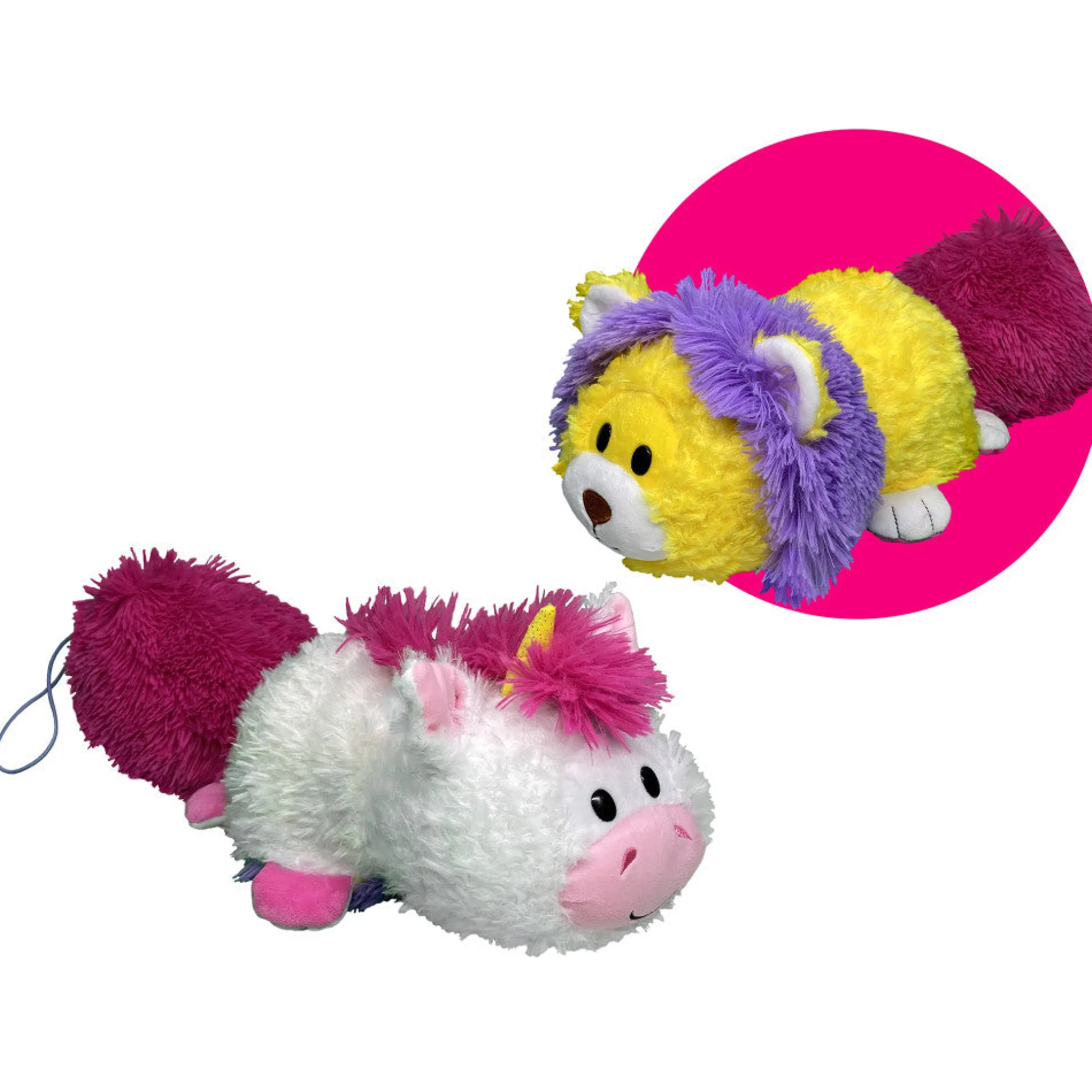 FlipaZoo Magic Tails 2-in-1 Plush - White Unicorn to Yellow Lion