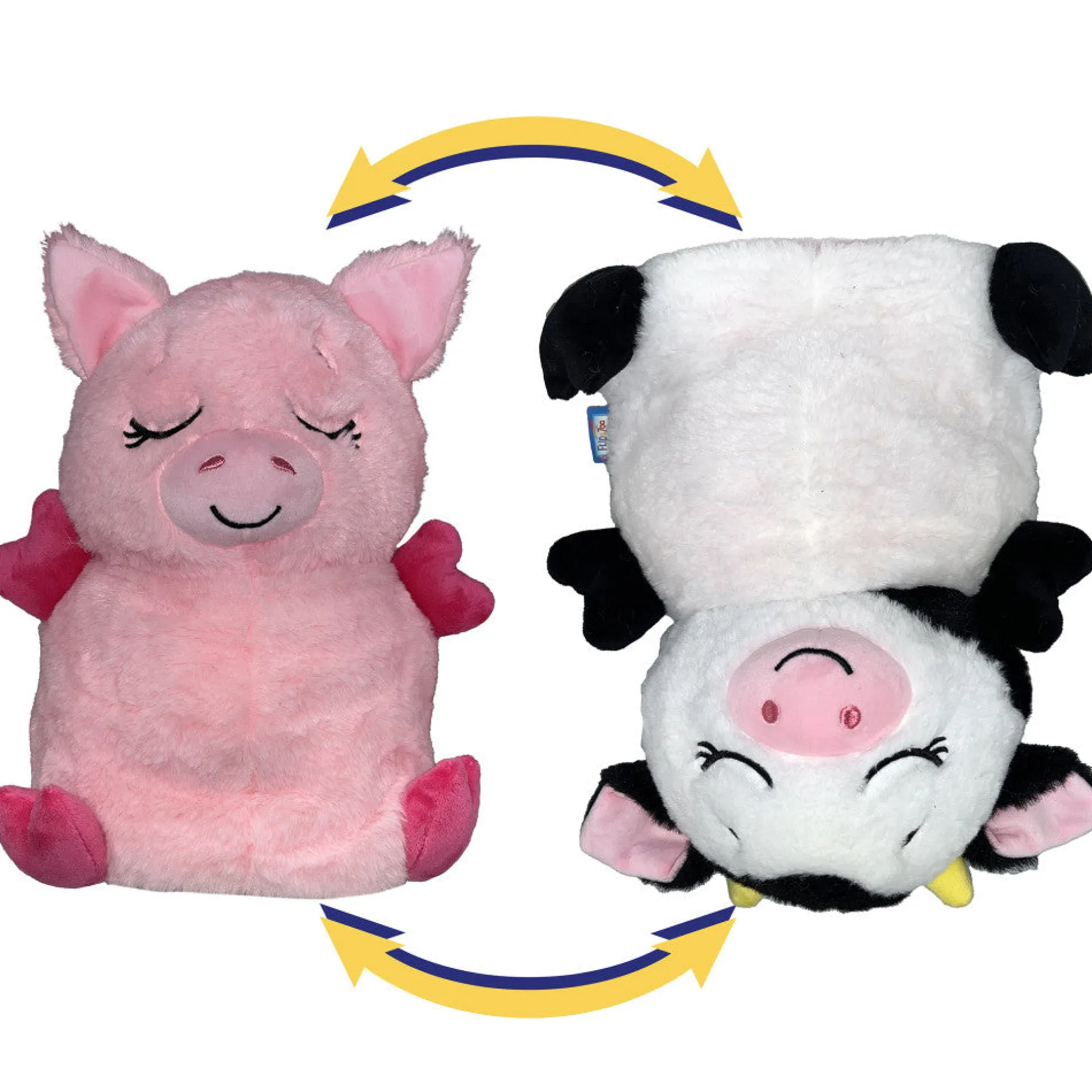 FlipaZoo Pig to Cow 2-In-1 Transforming Plush - Reversible Animal Toy
