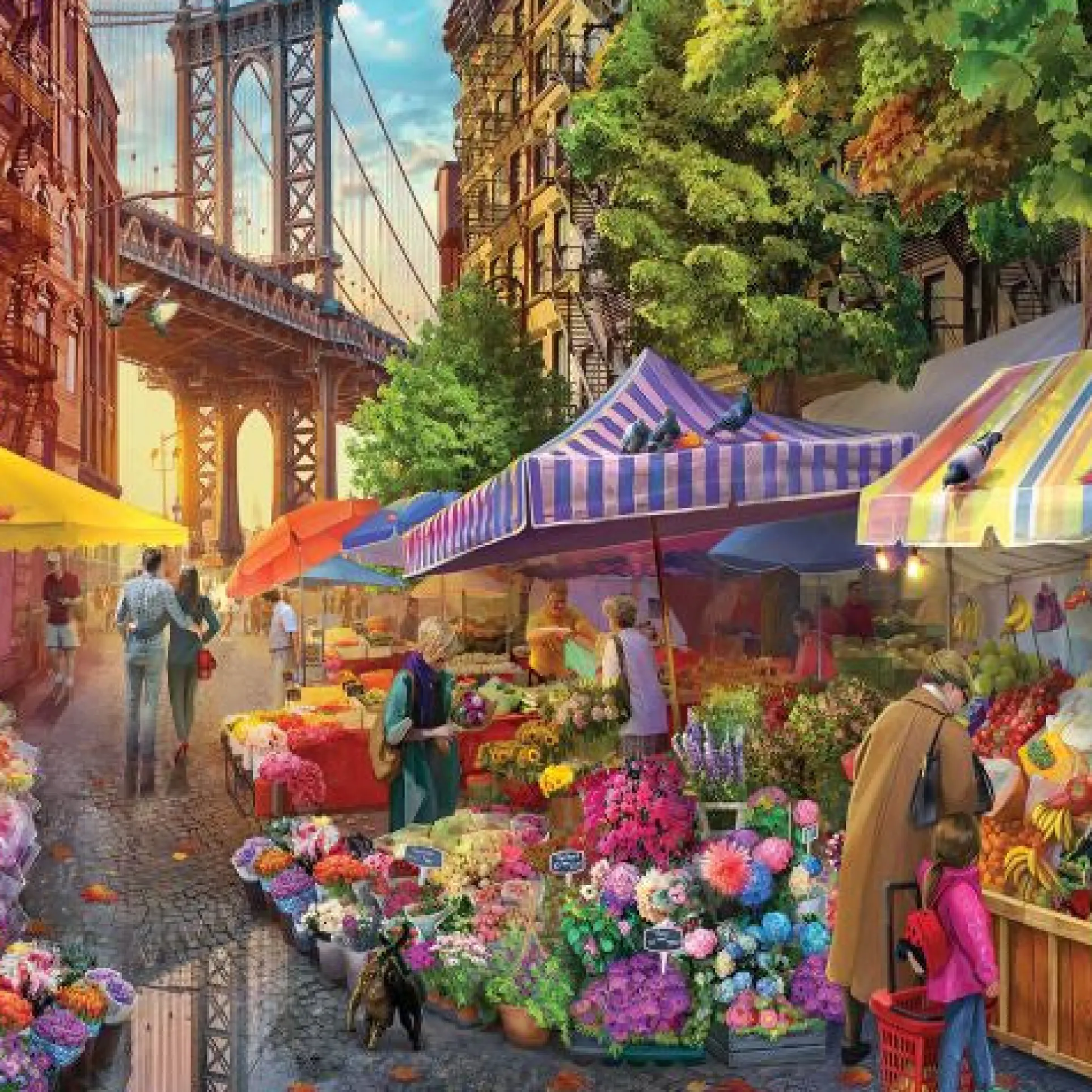 Floral Extravaganza 1000-piece Jigsaw Puzzle - Flower Market