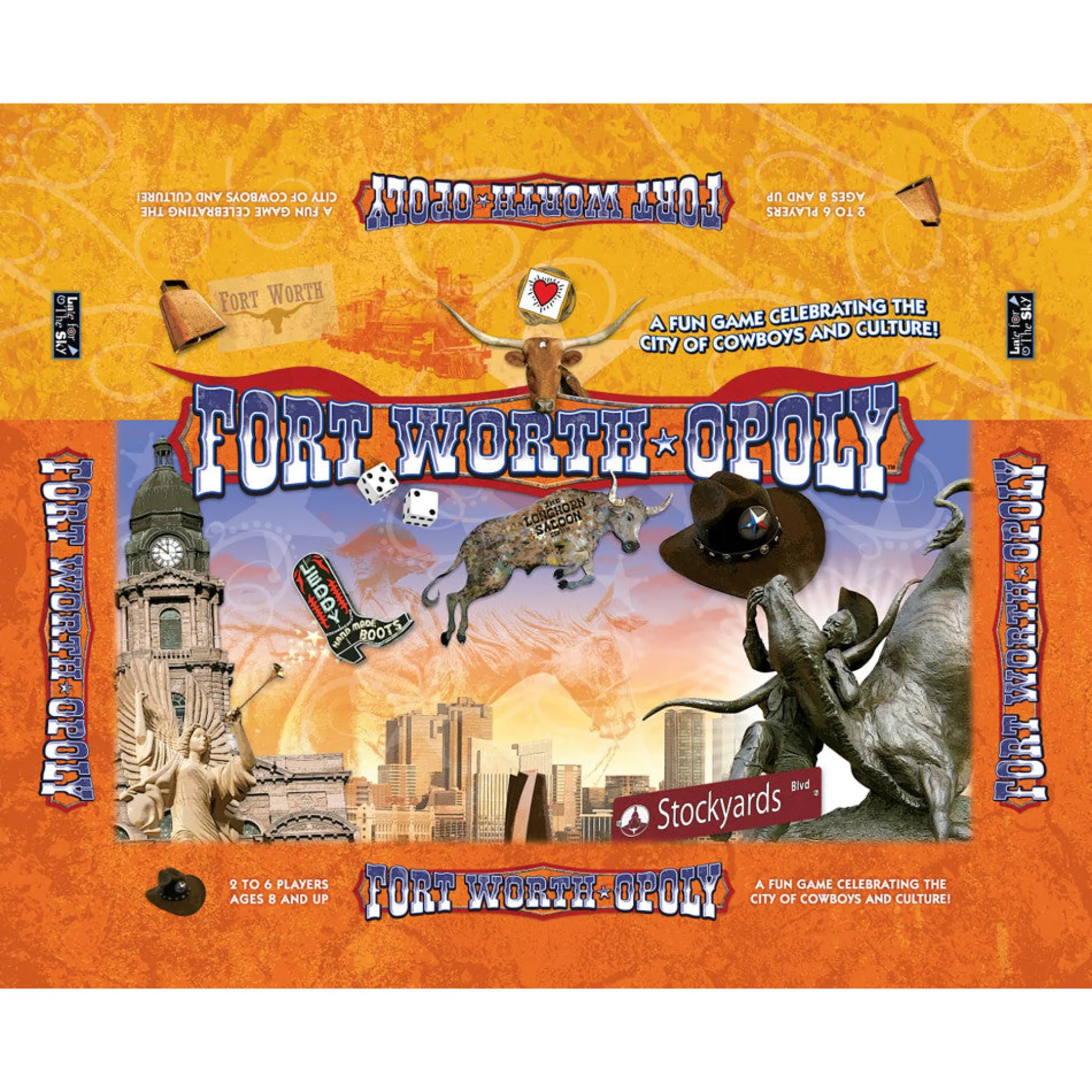 Fort Worth-Opoly City Adventure Board Game for Ages 8+