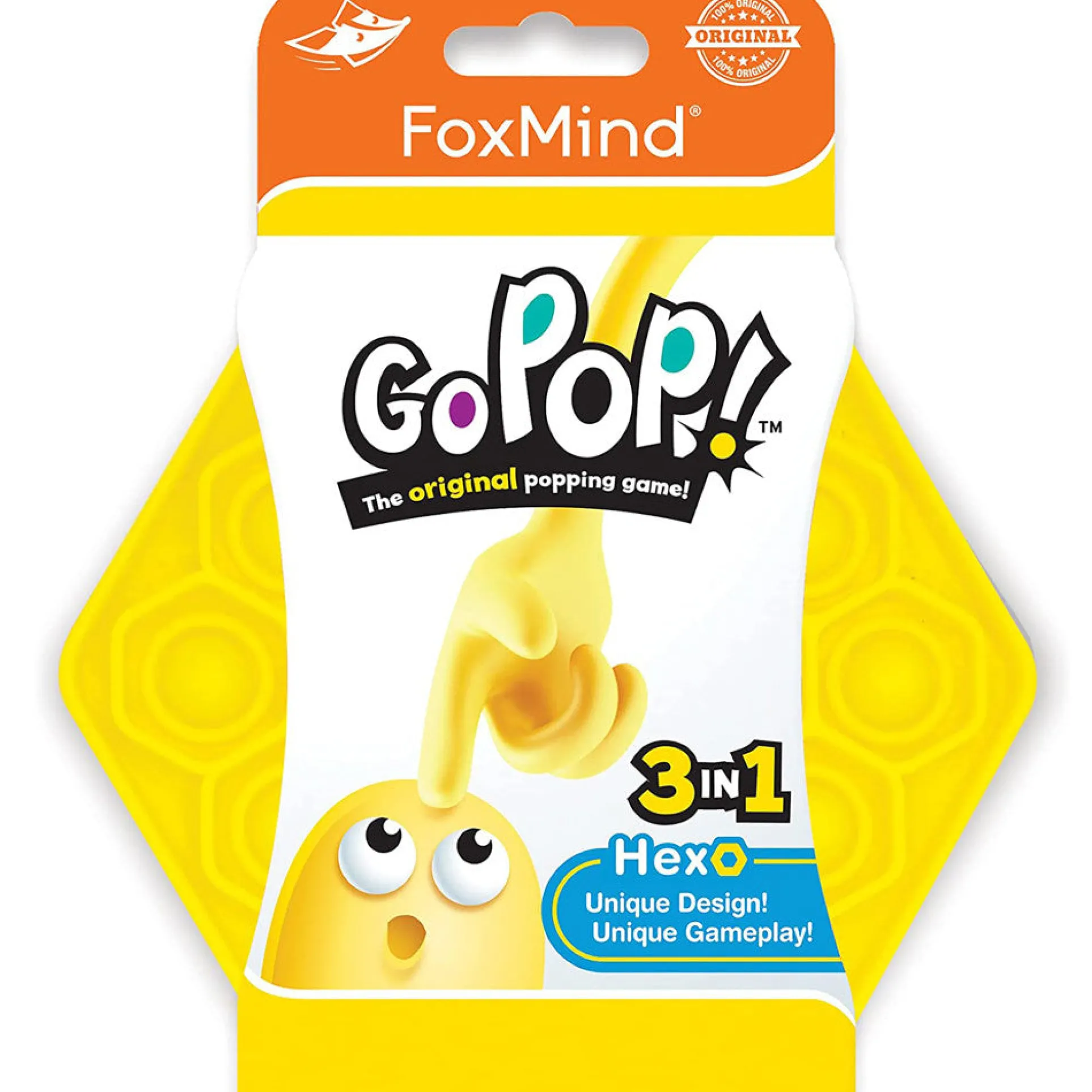FoxMind Go Pop! Hexo Yellow - Strategic Bubble Popping Game