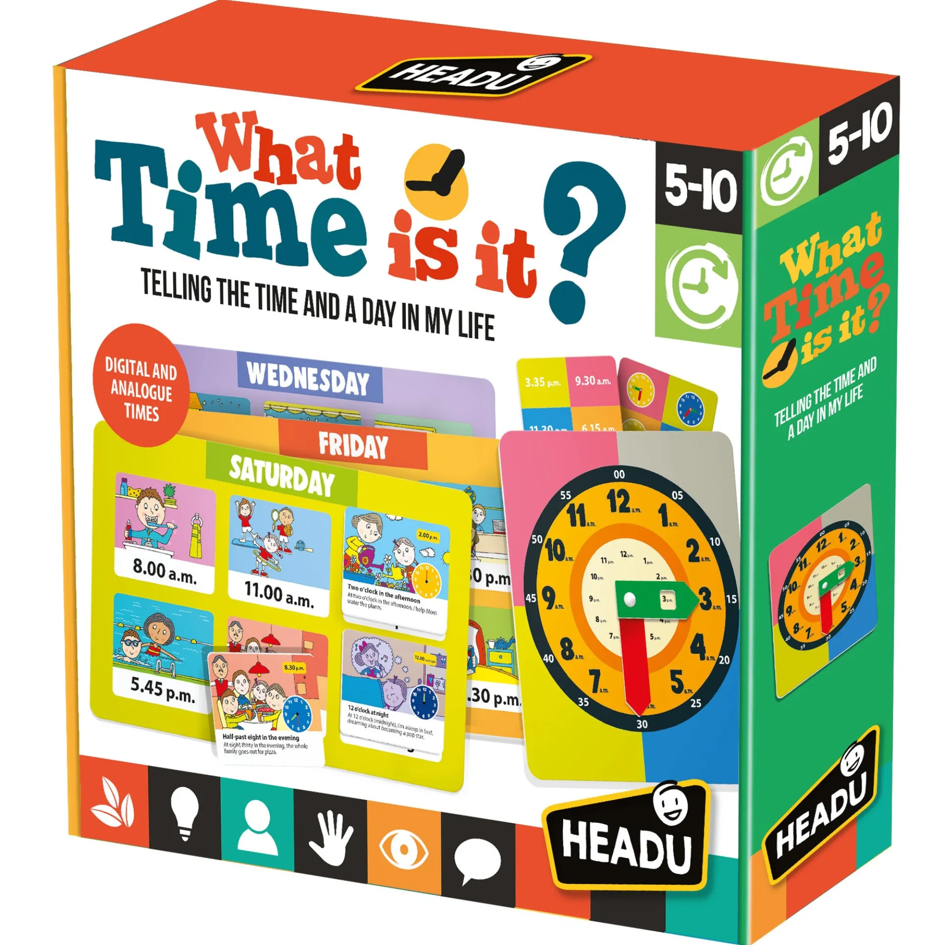 Headu What Time Is It - Interactive Learning Clock Game
