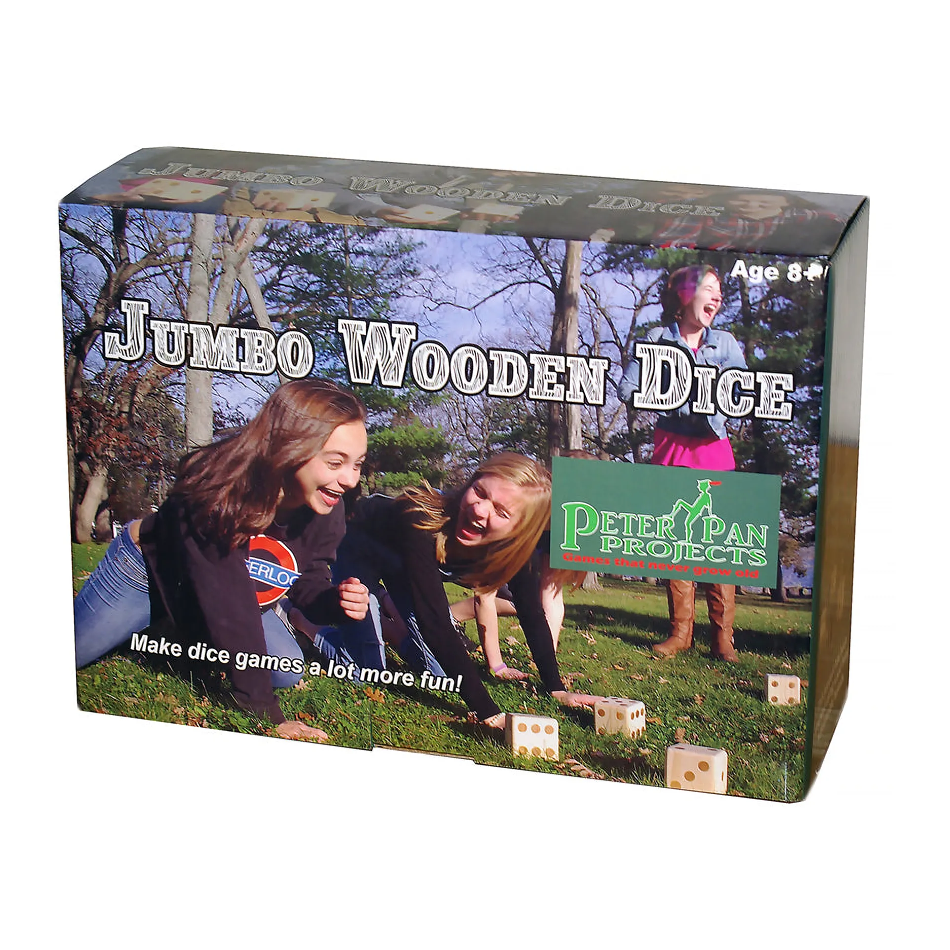 Front Porch Classics Jumbo Wooden Dice Set with Nylon Carry Bag