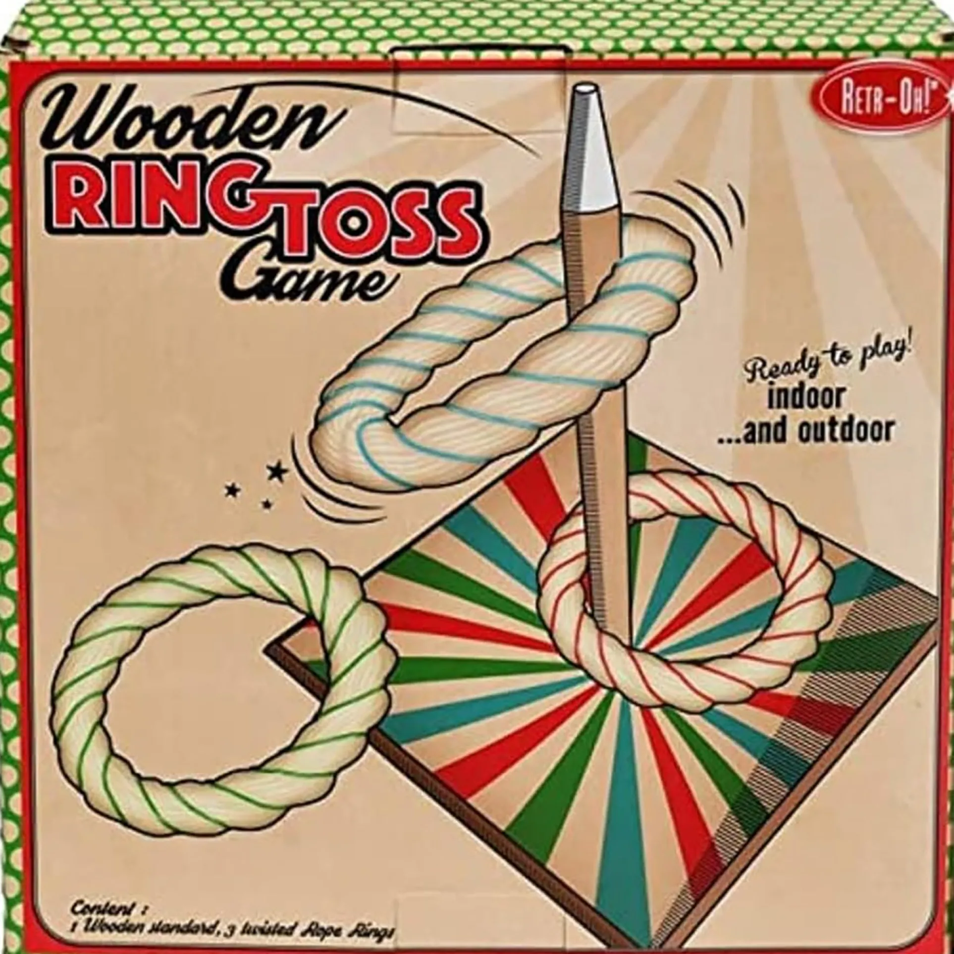 Fun2Give Pop It Up Ret-Oh! Colorful Ring Toss Game, Ages 3+