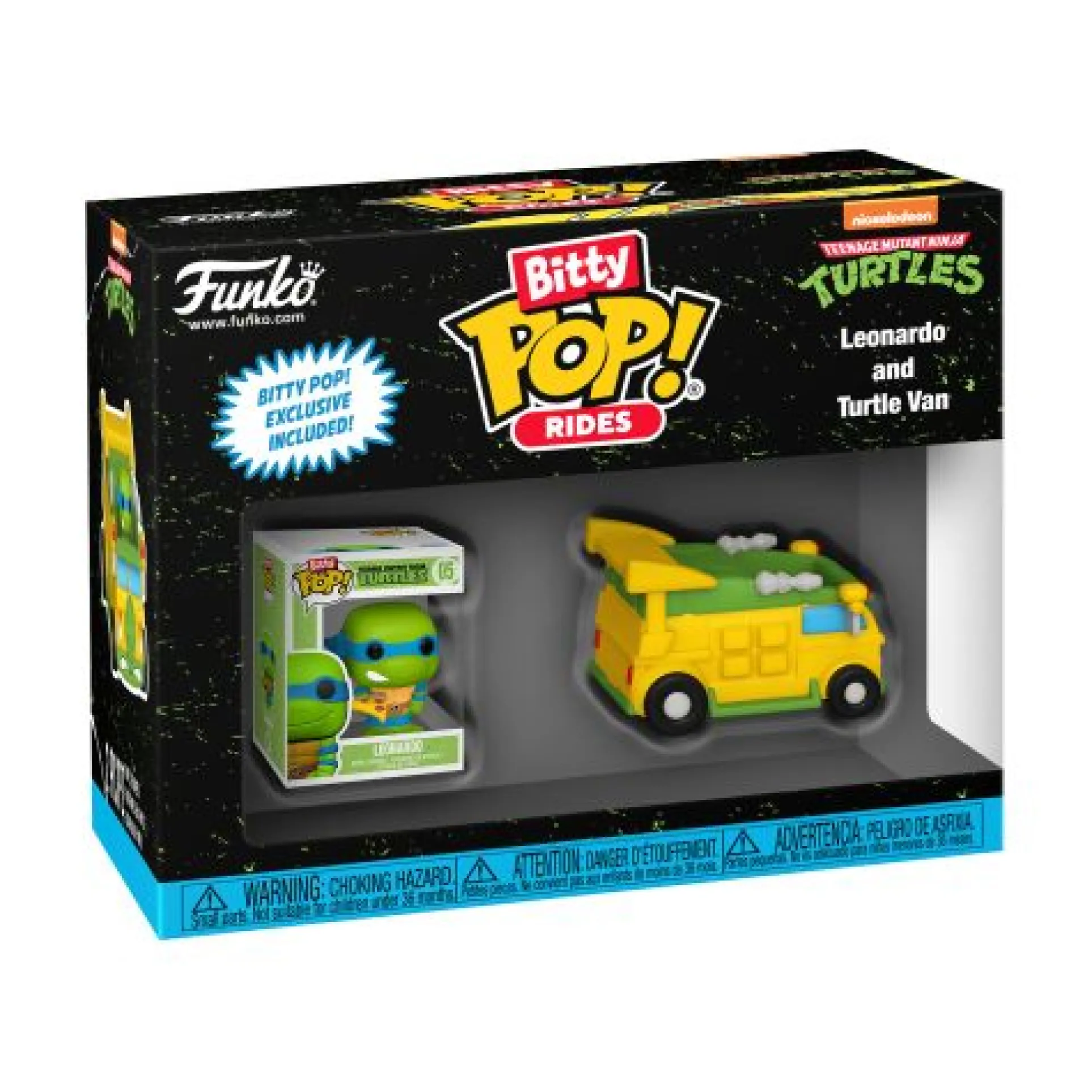 Funko Bitty POP! TMNT 0.9 inch Vinyl Ride - Leonardo with Turtle Van