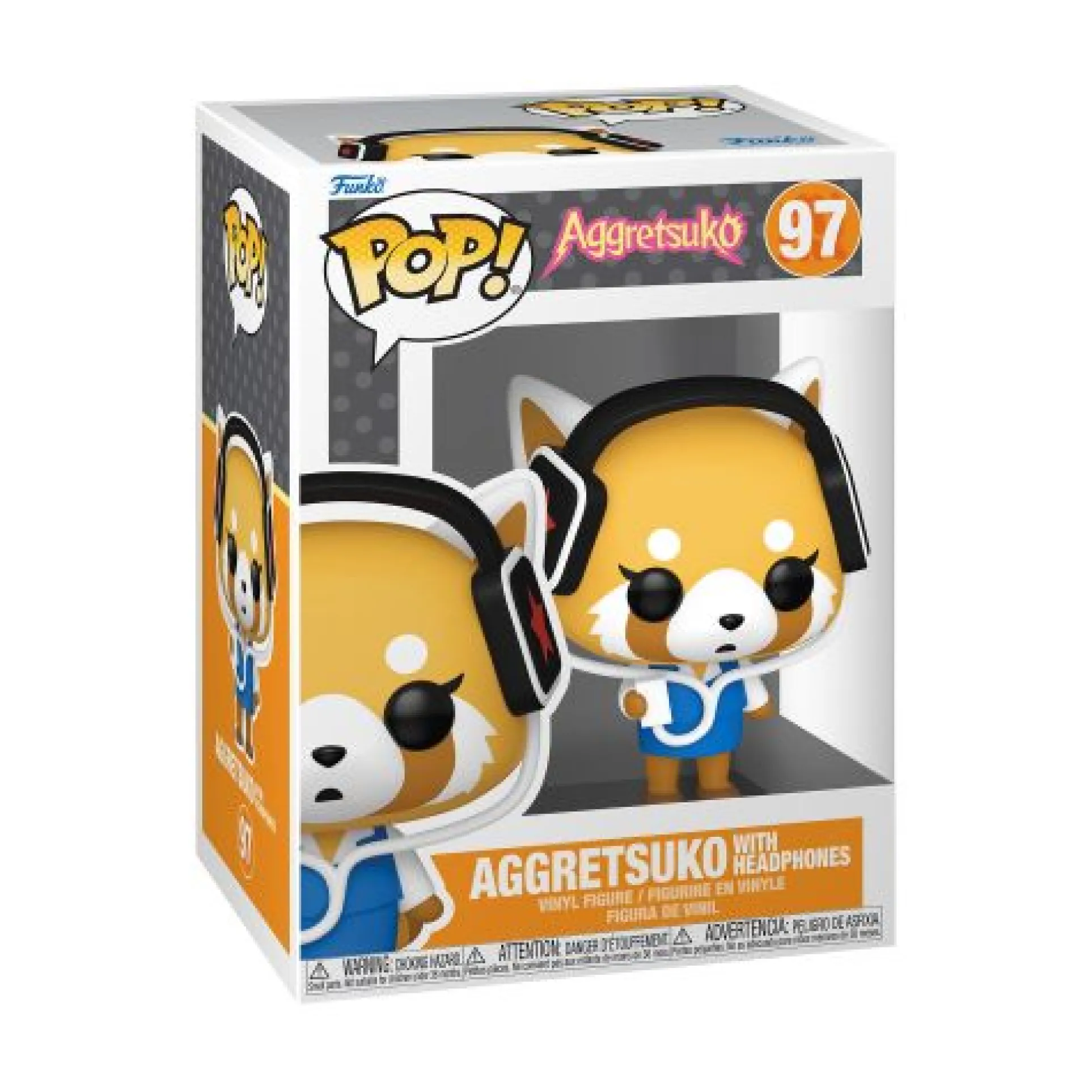 Funko POP! Sanrio Aggretsuko Vinyl Figure, 3.75 Inch, w/Headphones