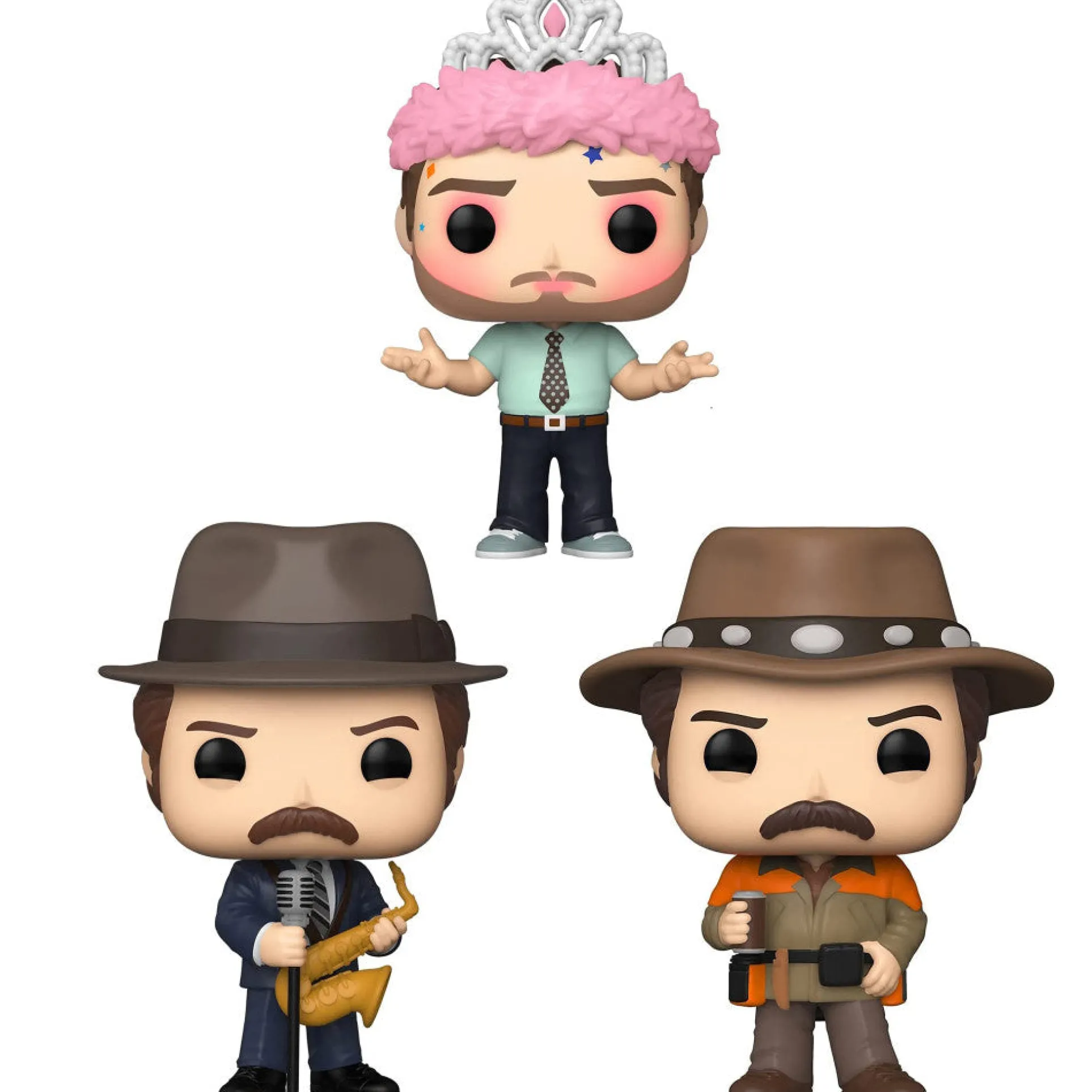 Funko POP! TV: Parks & Rec 3.75 inch Vinyl Collectors Set - Andy, Duke Silver, Hunter Ron