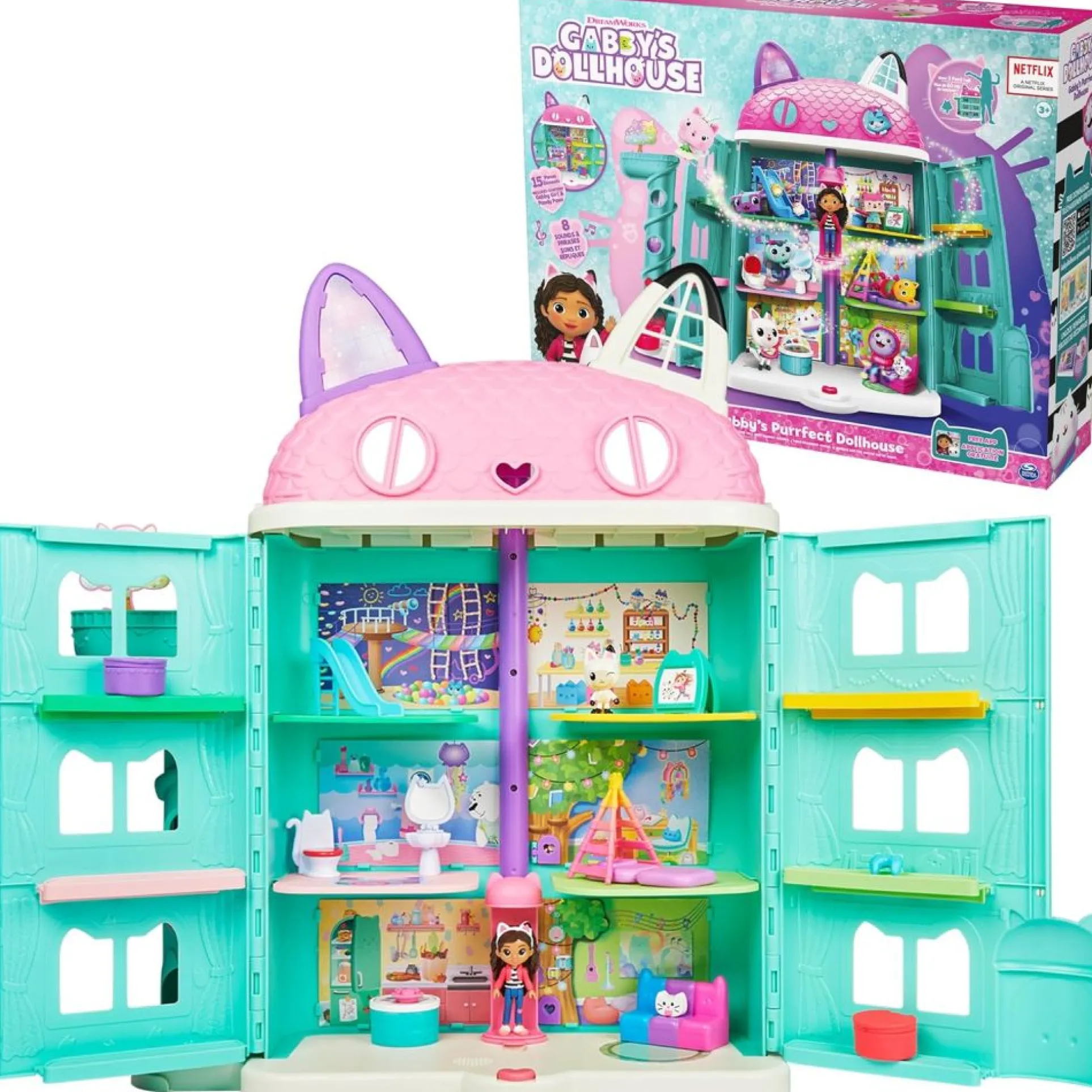 Gabby's Dollhouse Purrfect Dollhouse Interactive Playset
