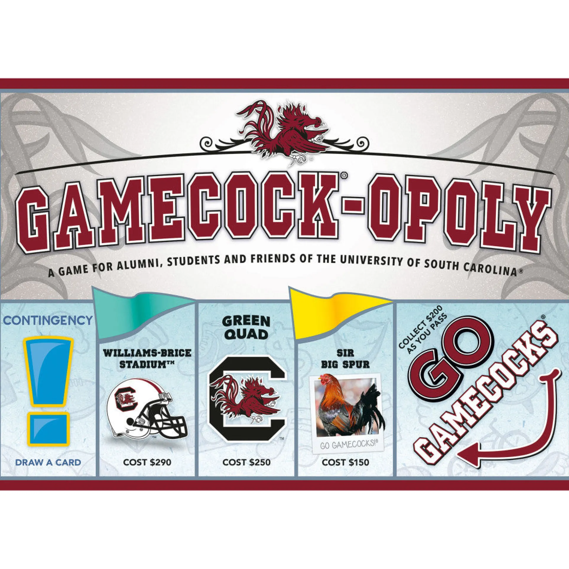 Gamecock-Opoly University of South Carolina Board Game, Ages 8+