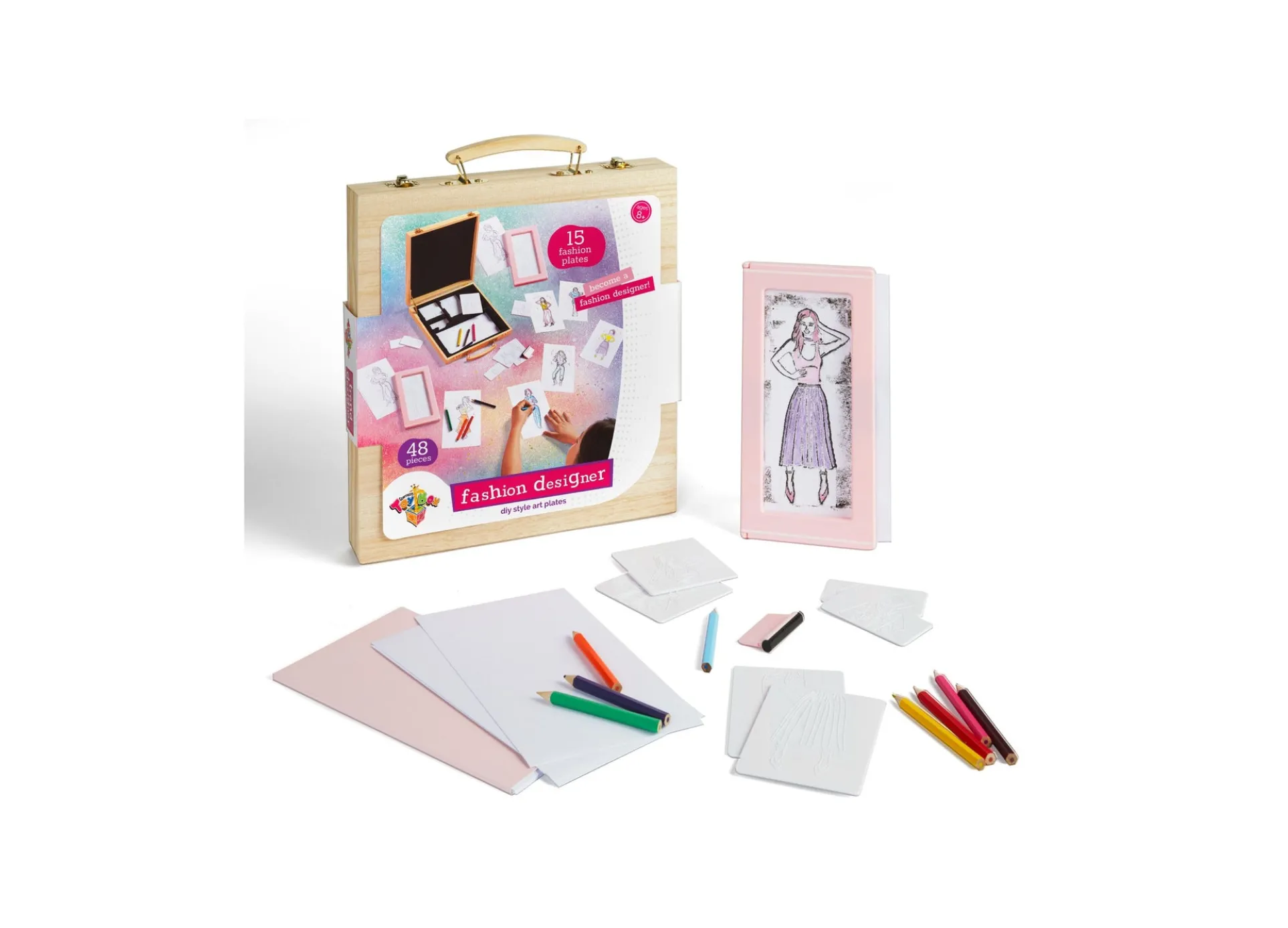 Geoffrey's Toy Box Fashion Designer DIY Style 48-Piece Art Plates Kit