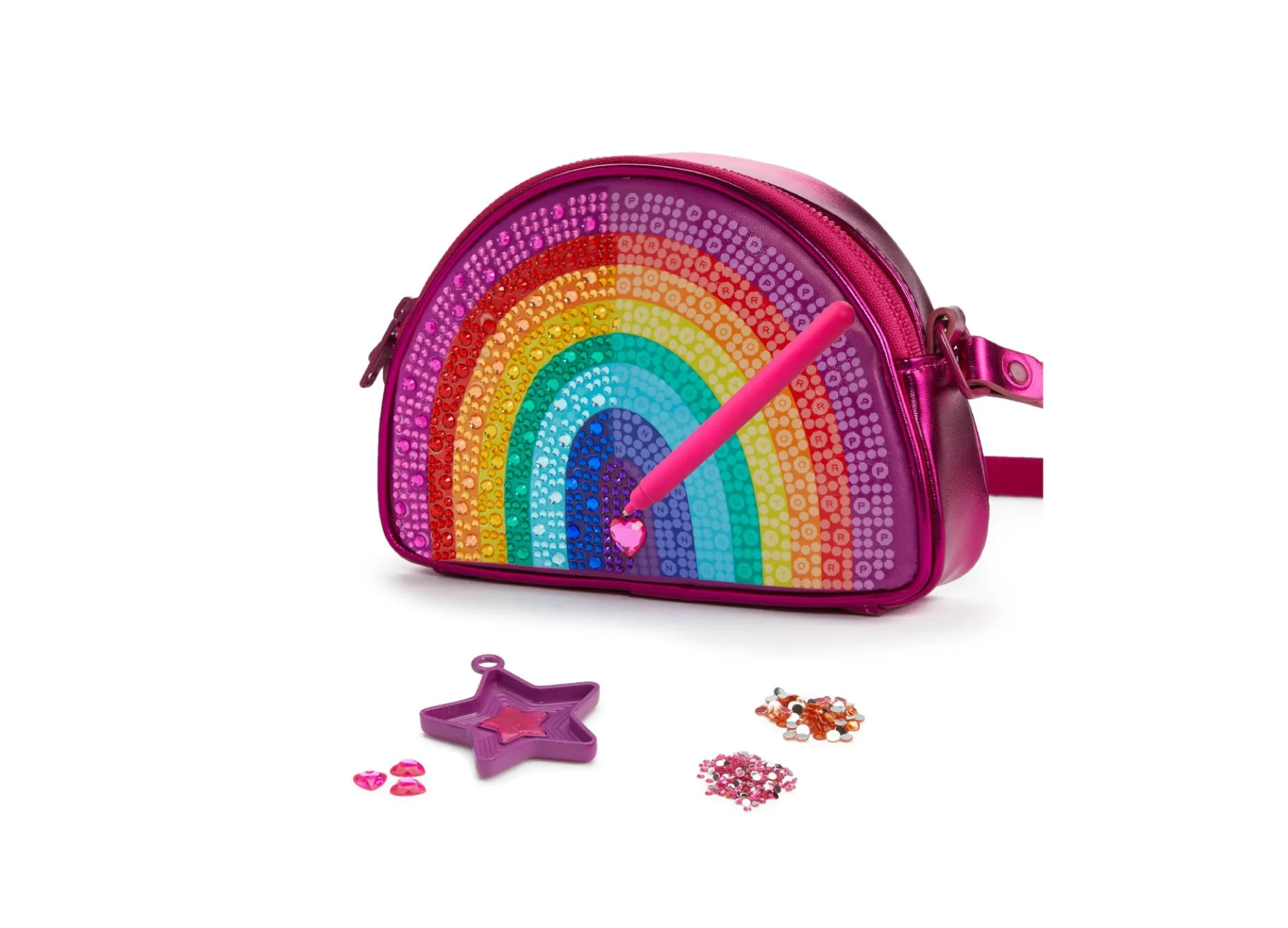 Geoffrey's Toy Box DIY Rainbow Bling Purse Diamond Painting Kit
