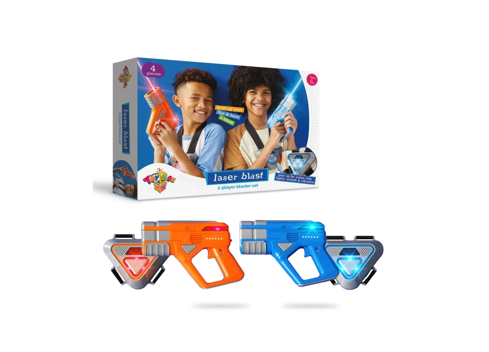 Geoffrey's Toy Box Laser Blast 2-Player Blaster Set for Kids
