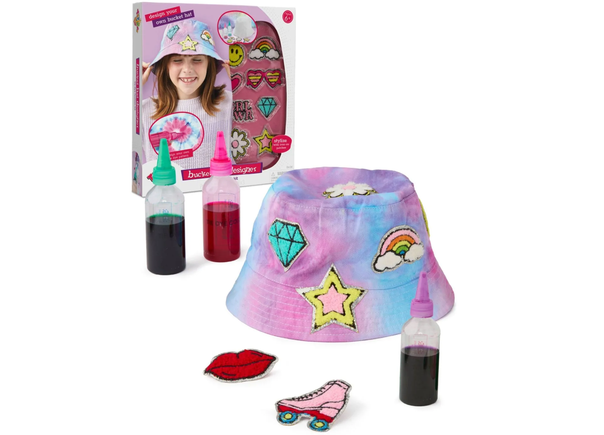 Geoffrey's Toy Box Tie Dye Bucket Hat Creation Kit - Multicolor