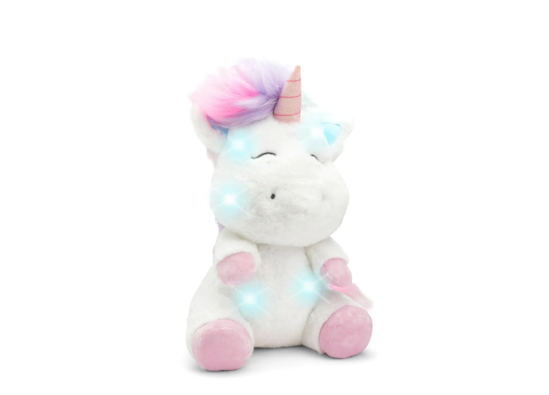 Geoffrey's Toy Box 12-inch Interactive Unicorn Plush with LED Lights and Sound