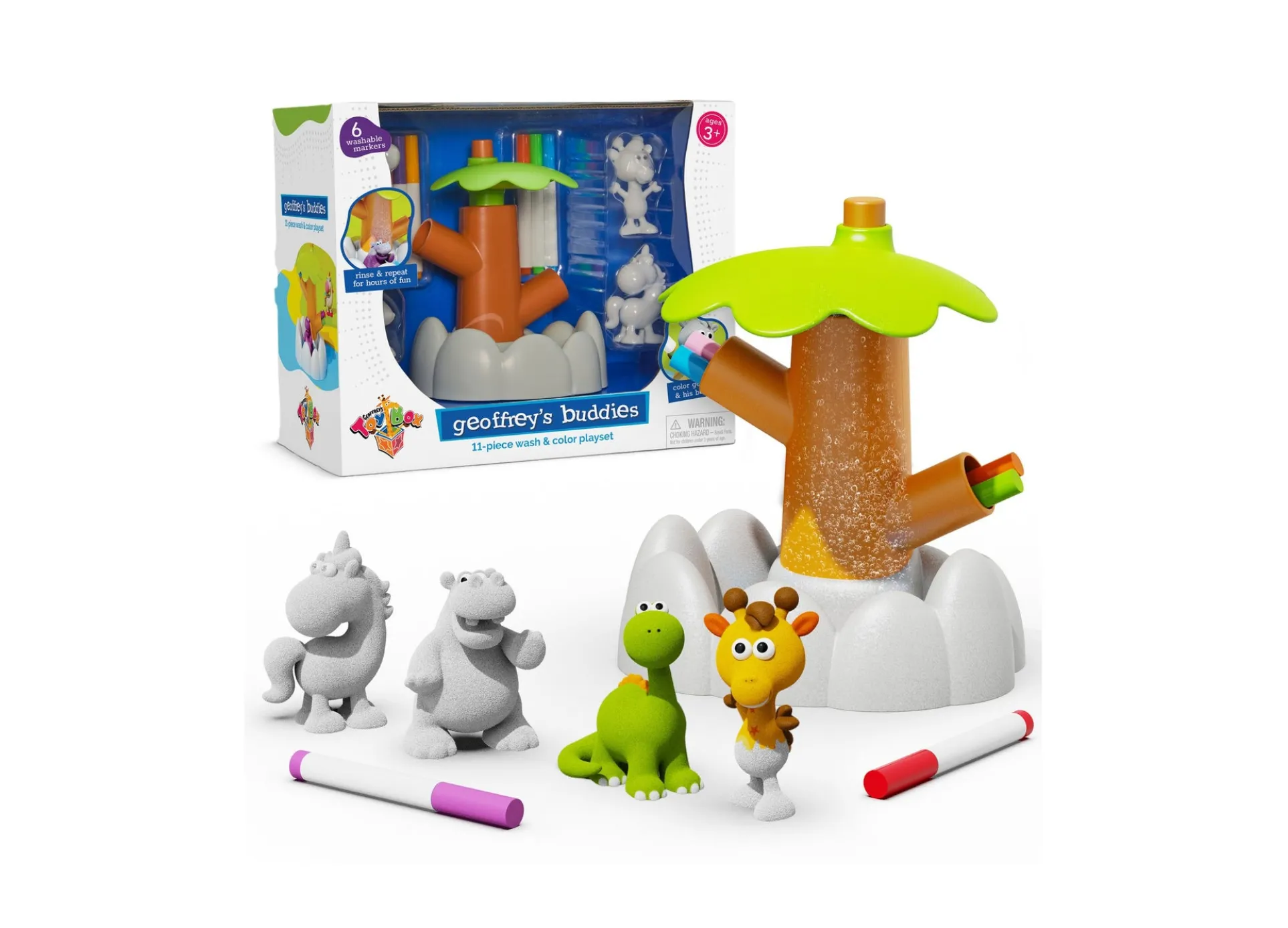 Geoffrey's Toy Box Buddies Wash Color Playset - Endless Creativity