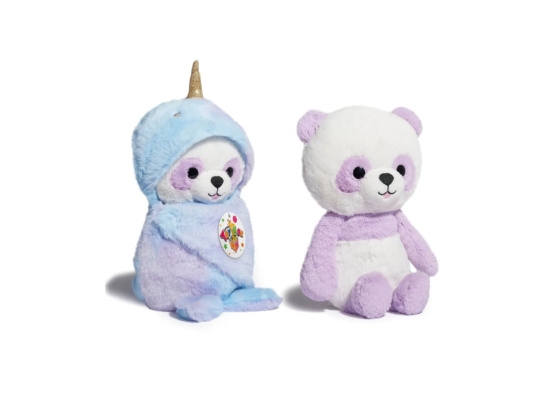 Geoffrey's Toy Box 10 inch Cozie Friends Panda Narwhal Plush - Exclusive to Macy's