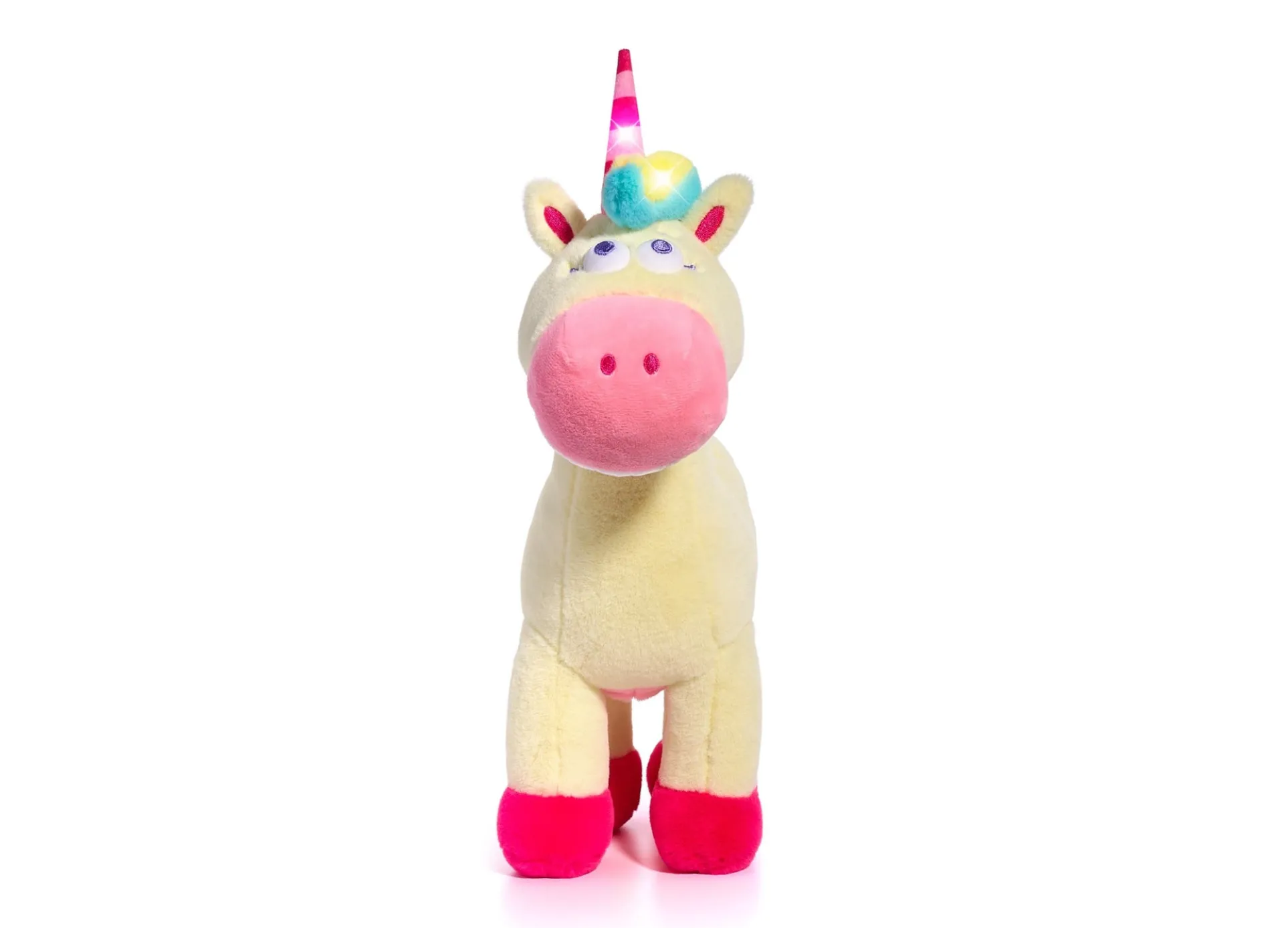 Geoffrey's Toy Box 14 inch Interactive Glow Brights Unicorn Plush with LED and Sound - Created for Macys