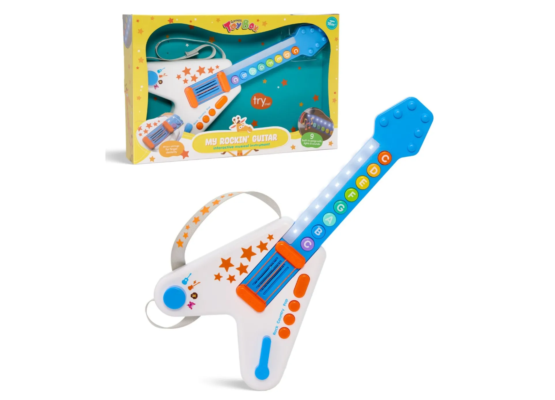 Geoffrey's Toy Box My Rockin' Guitar Interactive Musical Instrument