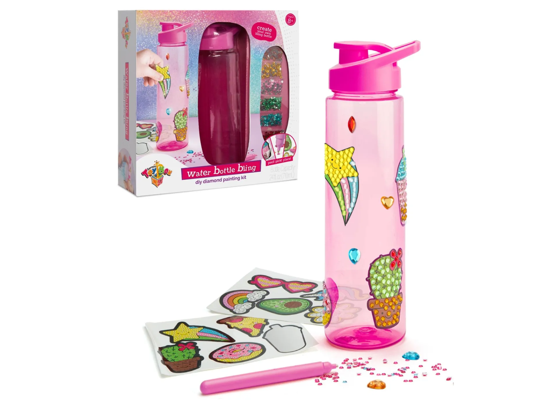 Geoffrey's Toy Box Bling DIY Diamond Water Bottle Painting Kit