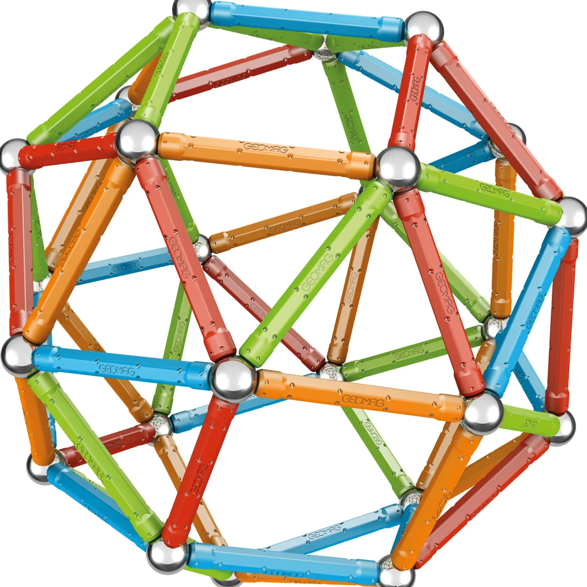 Geomag Confetti 127-Piece Magnetic Building Set - Colorful STEM Toy