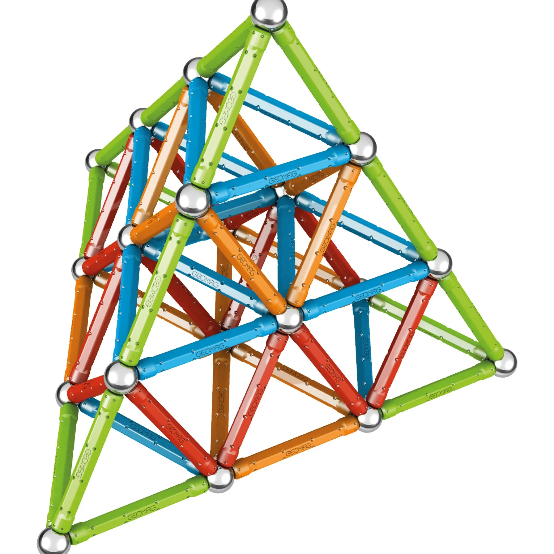 Geomag Confetti 127-Piece Magnetic Building Set - Colorful STEM Toy