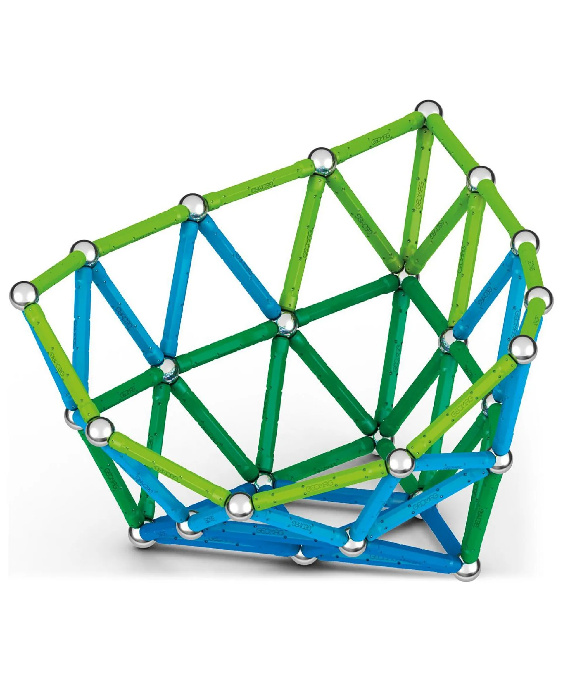 Geomag Green Line Color Magnetic Building Set - 142 Pieces