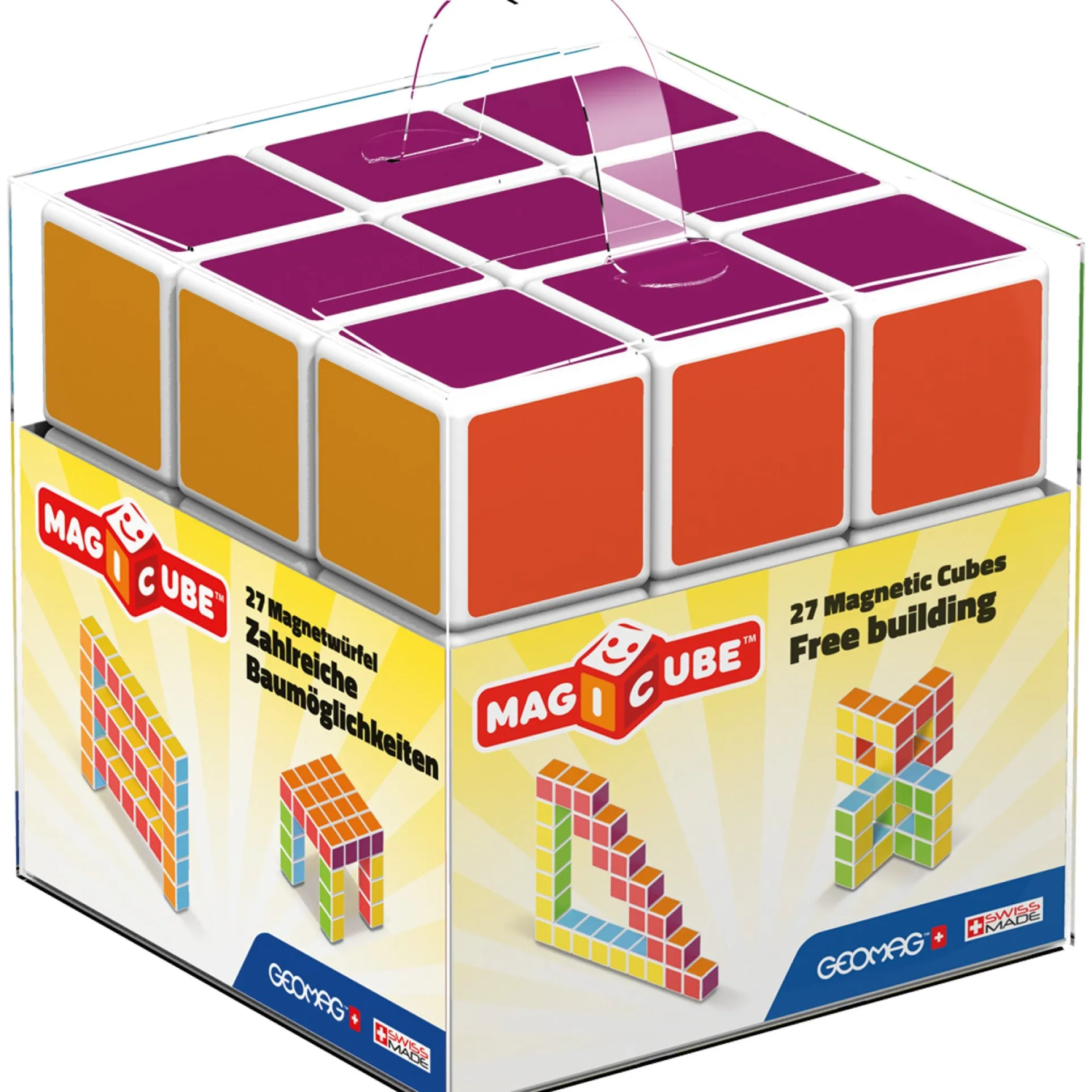 Geomag Magicube 27-Piece Multicolored Free Building Set - Creative Magnetic Blocks