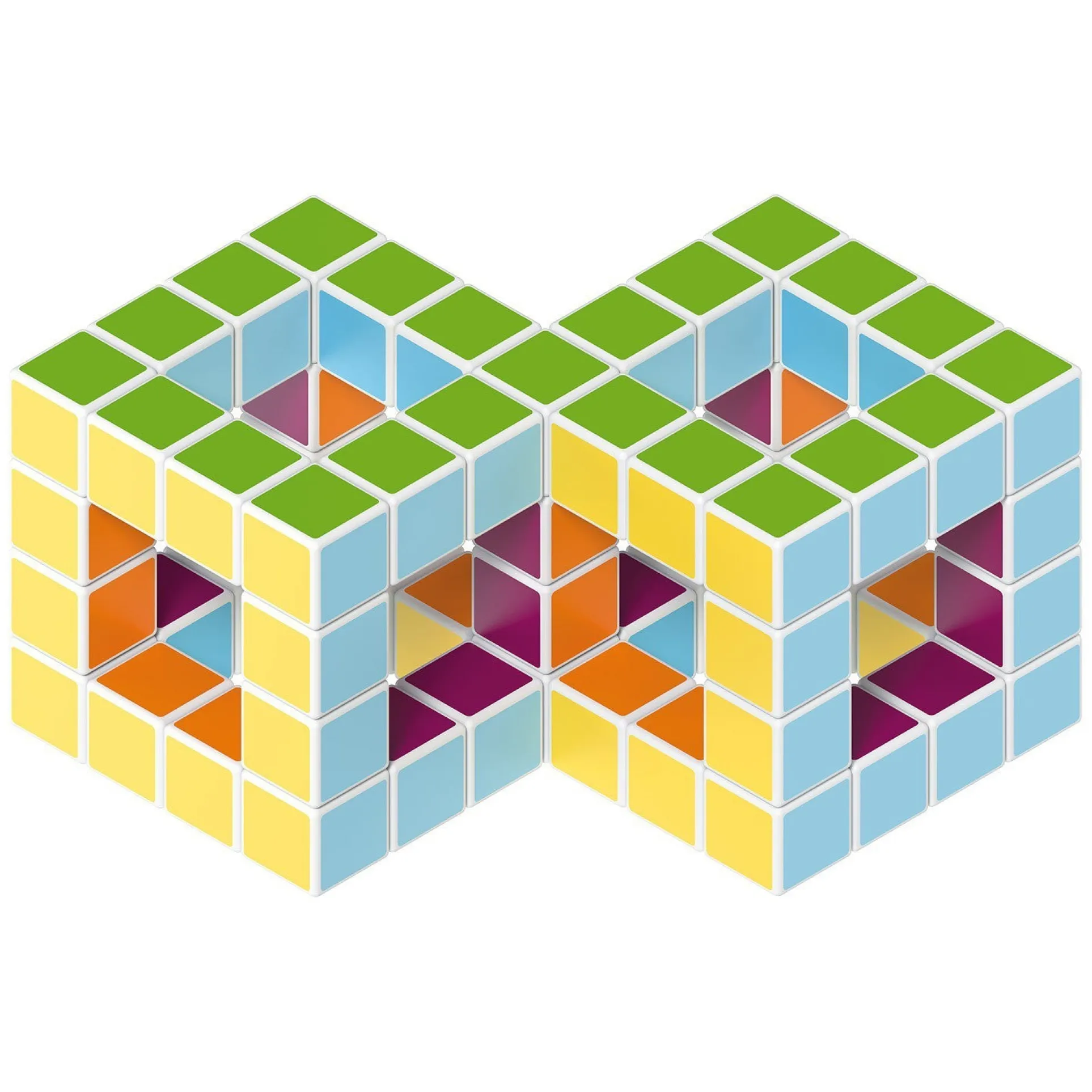 Geomag Magicube 64-Piece Multicolor Free Building Set - Creative Magnetic Blocks