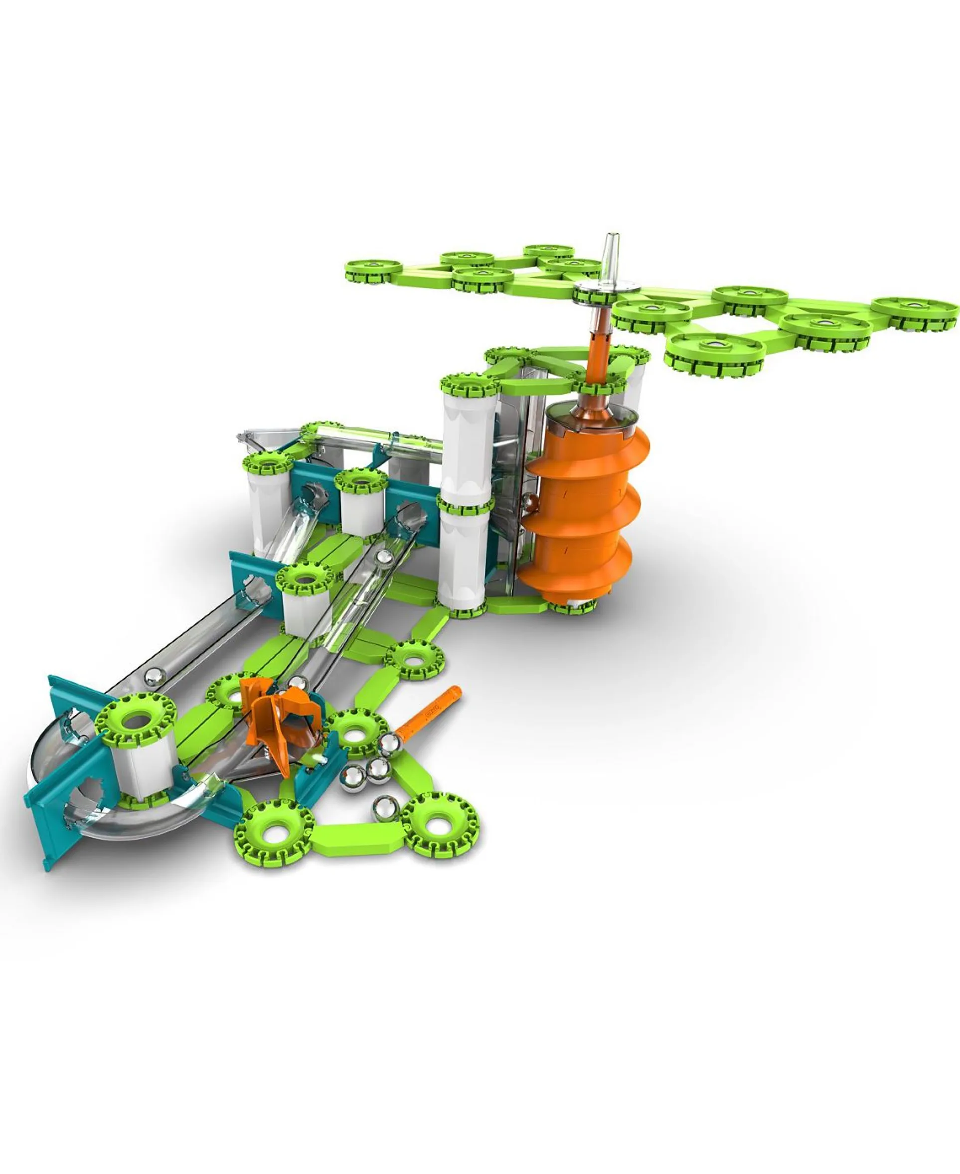 Geomag Mechanics Gravity Elevator Circuit Recycled, 207-Piece STEM Building Set