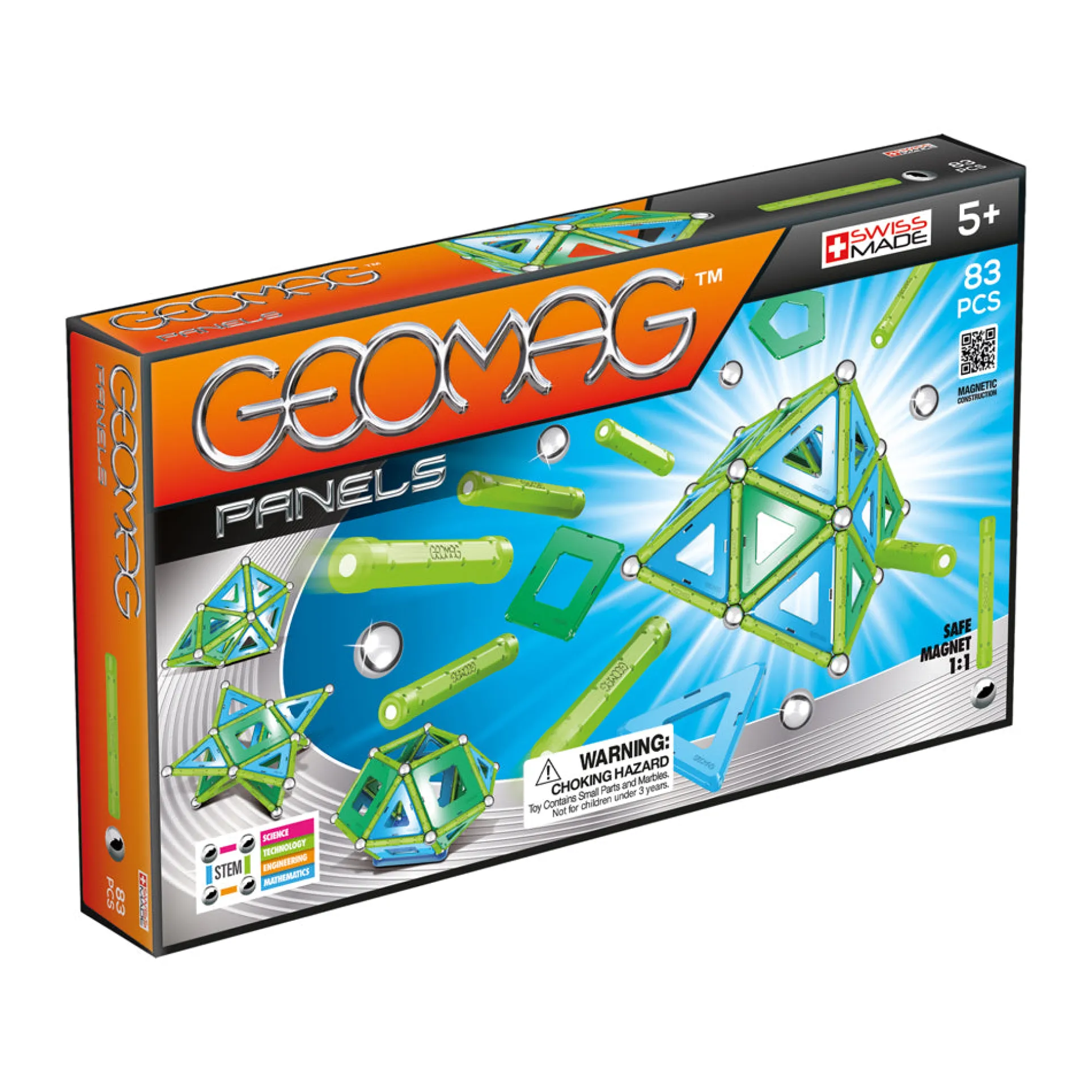 Geomag Panels Magnetic Construction Set - 83 Pieces with Colorful Panels