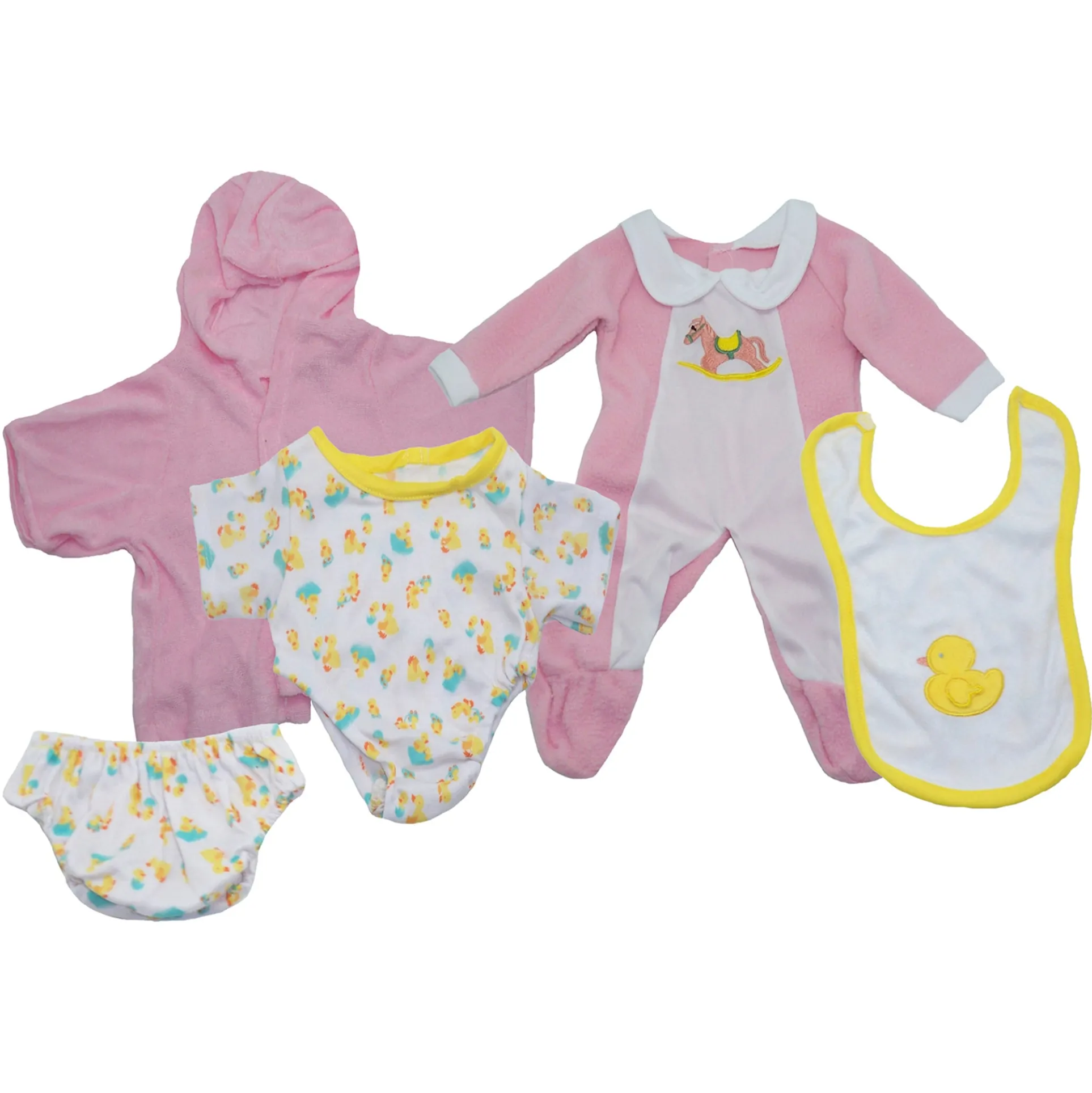 Get Ready Kids 3-Piece Girl Doll Clothes Playset