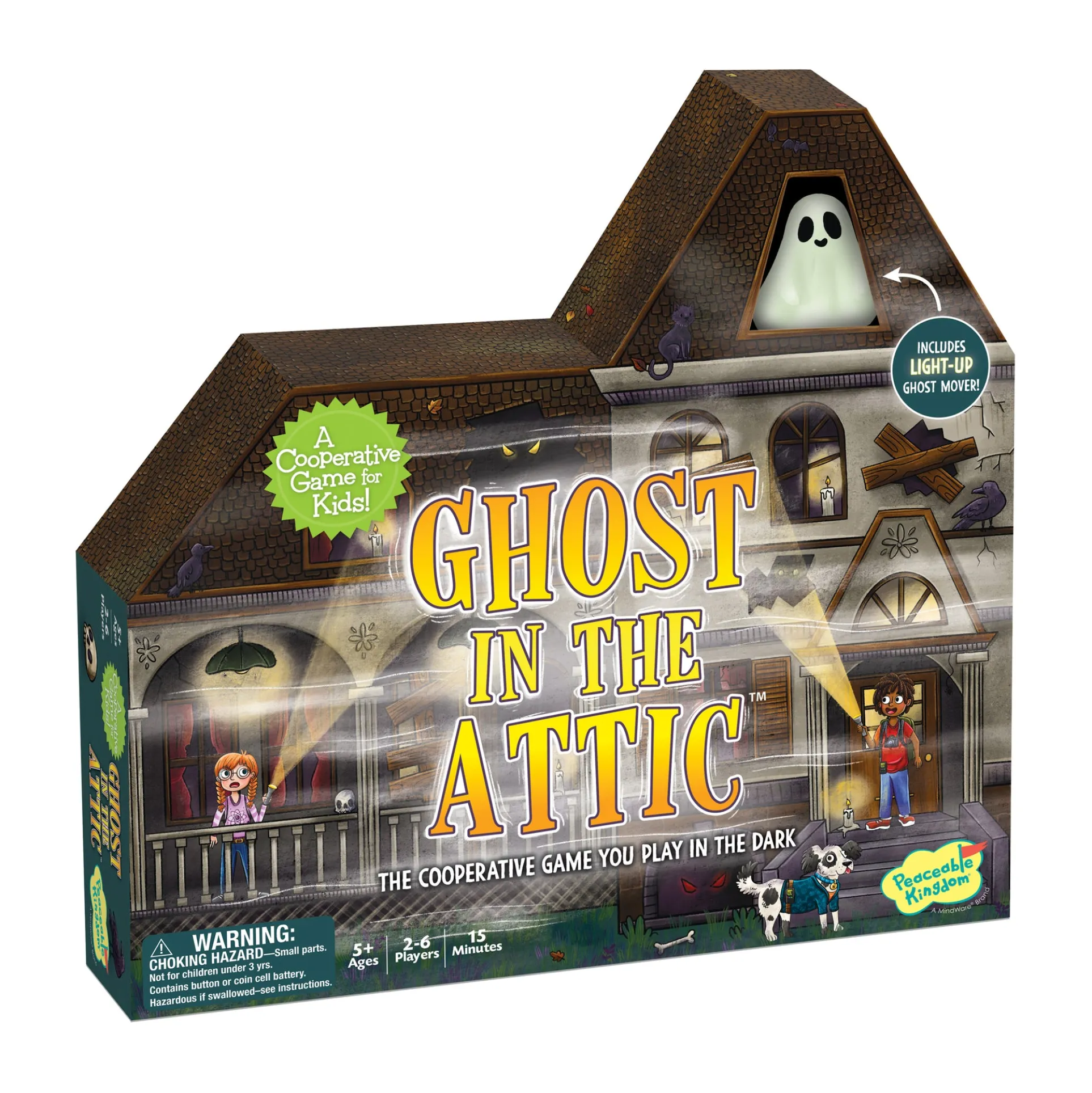 Ghost in the Attic Glow-in-the-Dark Cooperative Board Game