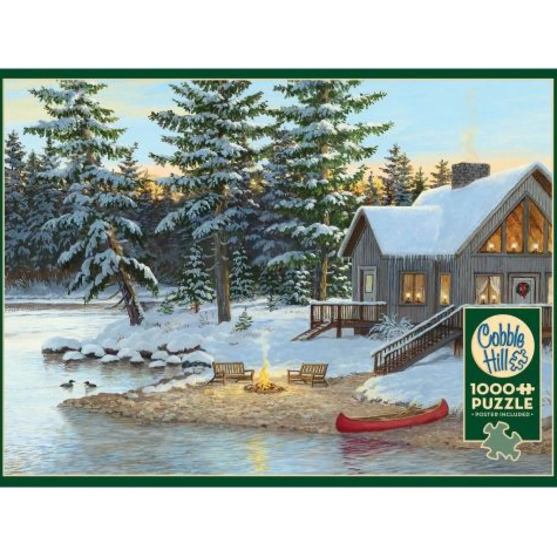 Gibsons Winter at the Cabin Jigsaw Puzzle - 1000 pc